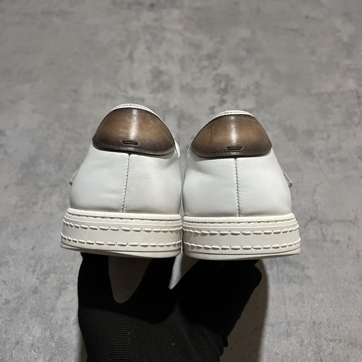 Berluti Berluti Playfield Velcro Leather Sneakers White Size US 7.5 / EU 40-41 - 8 Thumbnail