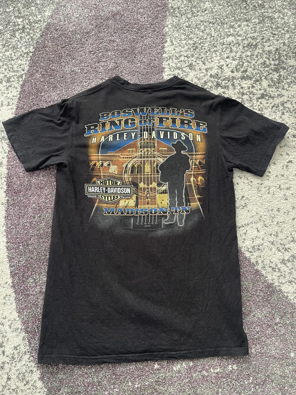 Harley Davidson Faded 2013 Harley-Davidson Flame Wing Tee – Biker Skull Tag Size US M / EU 48-50 / 2 - 4 Thumbnail