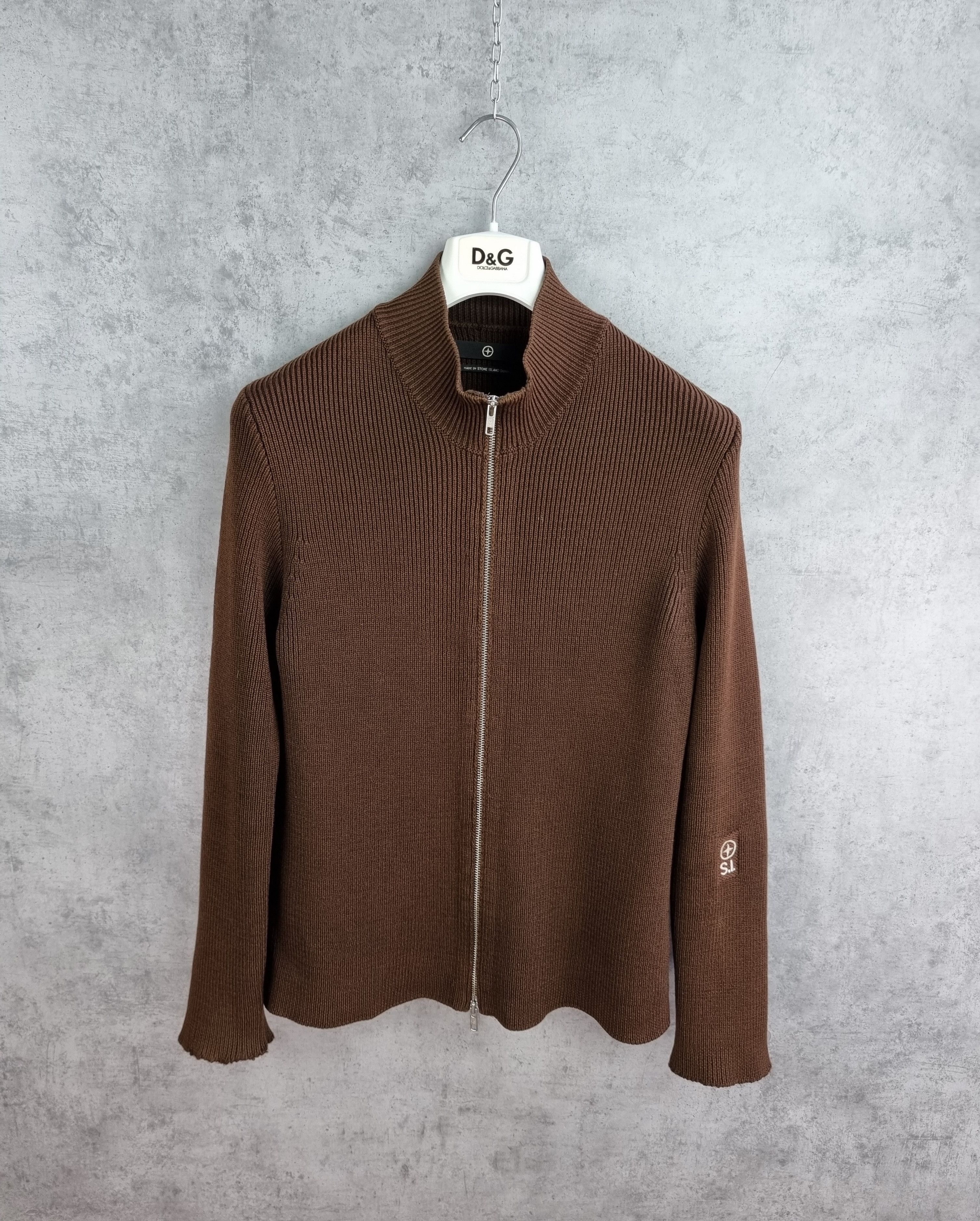 Stone Island × Vintage Wool Stone Island Embroidery zip up knitted sweater Size US M / EU 48-50 / 2 - 2 Thumbnail