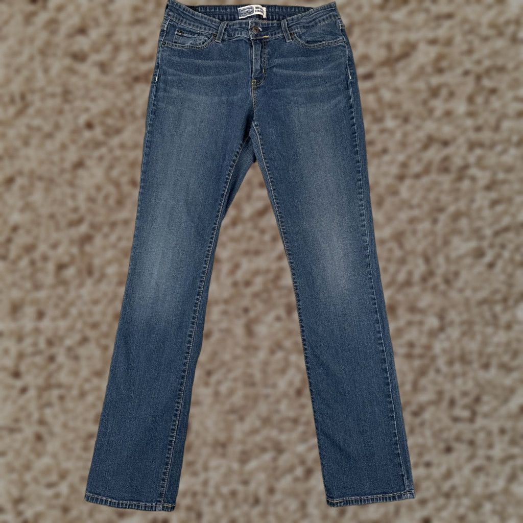 Levi's Levis Jeans Womens 14 Blue Denim Mid Rise Straight Leg Cotton Blend 30x33 Size 36" / US 14 / IT 50 - 1 Thumbnail