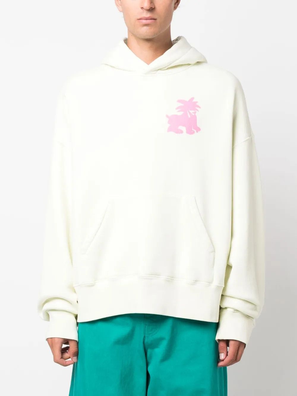 Palm Angels o1y0325 Logo Hoodie in Light Green Size US XL / EU 56 / 4 - 3 Thumbnail