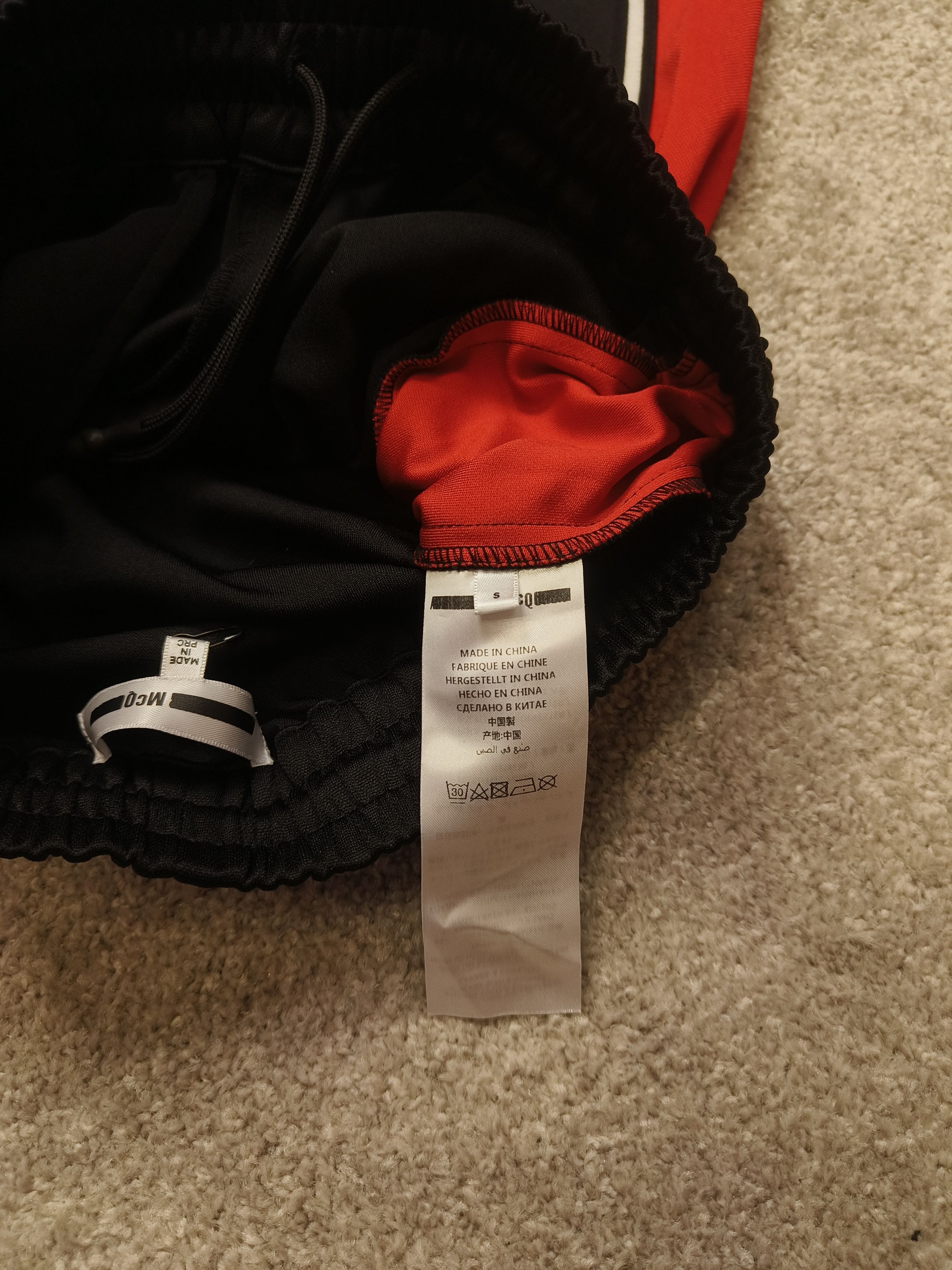 Alexander McQueen McQ Alexander Mcqueen Black Red Taped Panel Mens Track Pants Size US 30 / EU 46 - 6 Thumbnail