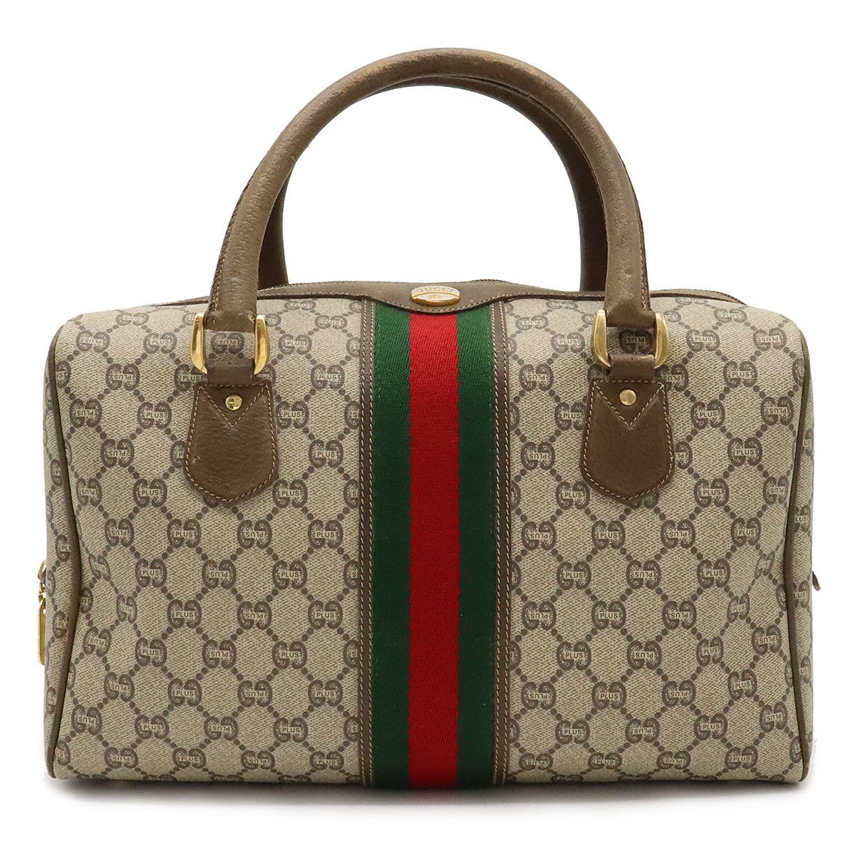 Gucci Gucci Gucci GG Plus Sherry Line Mini Boston Handbag Canvas Handbag in Very Good Condition Size ONE SIZE - 1 Thumbnail