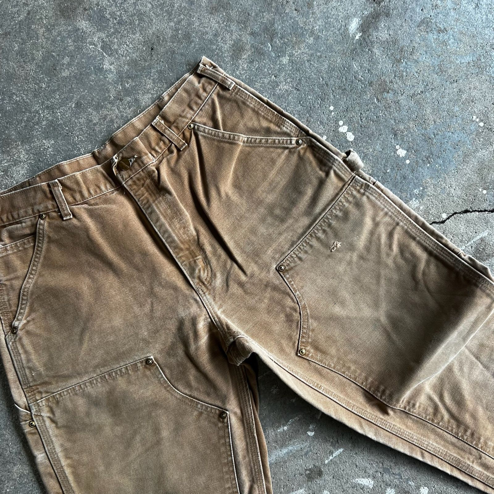 Carhartt × Vintage Carhartt brown double knee work wear carpenter pants Size US 31 - 3 Thumbnail