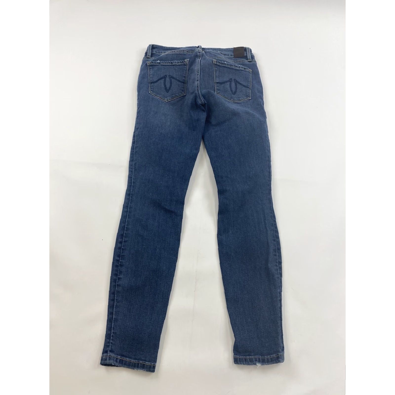 Vintage Level 99 Jeans Women 27 Distressed Skinny Blue Button Zipper Womens Size 27" / US 4 / IT 40 - 2 Thumbnail