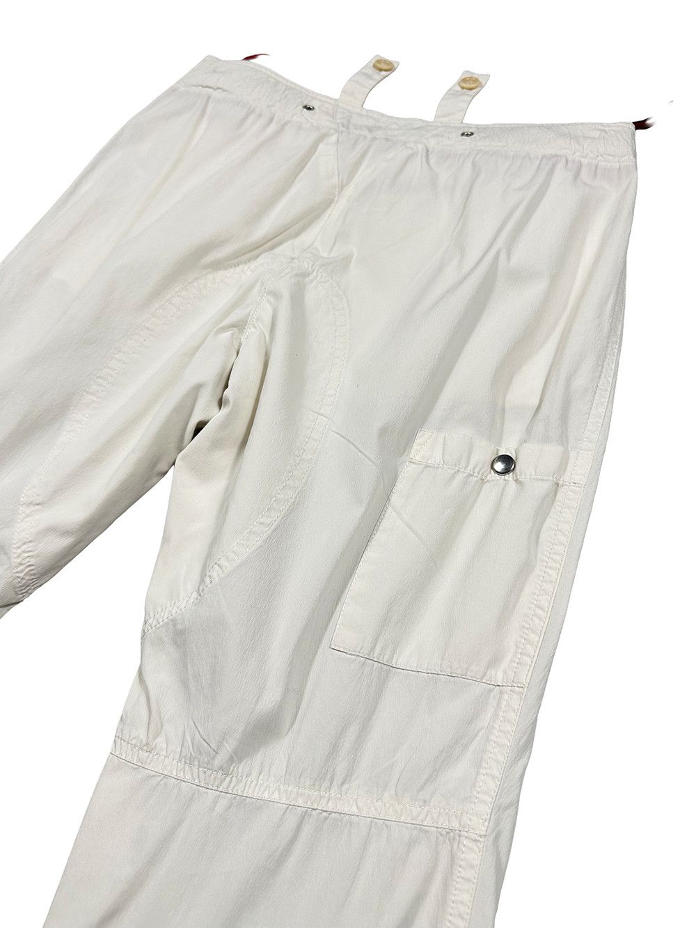 Prada Prada White Aviator Zipper Cargo Capri Pant Size 26" / US 2 / IT 38 - 3 Thumbnail