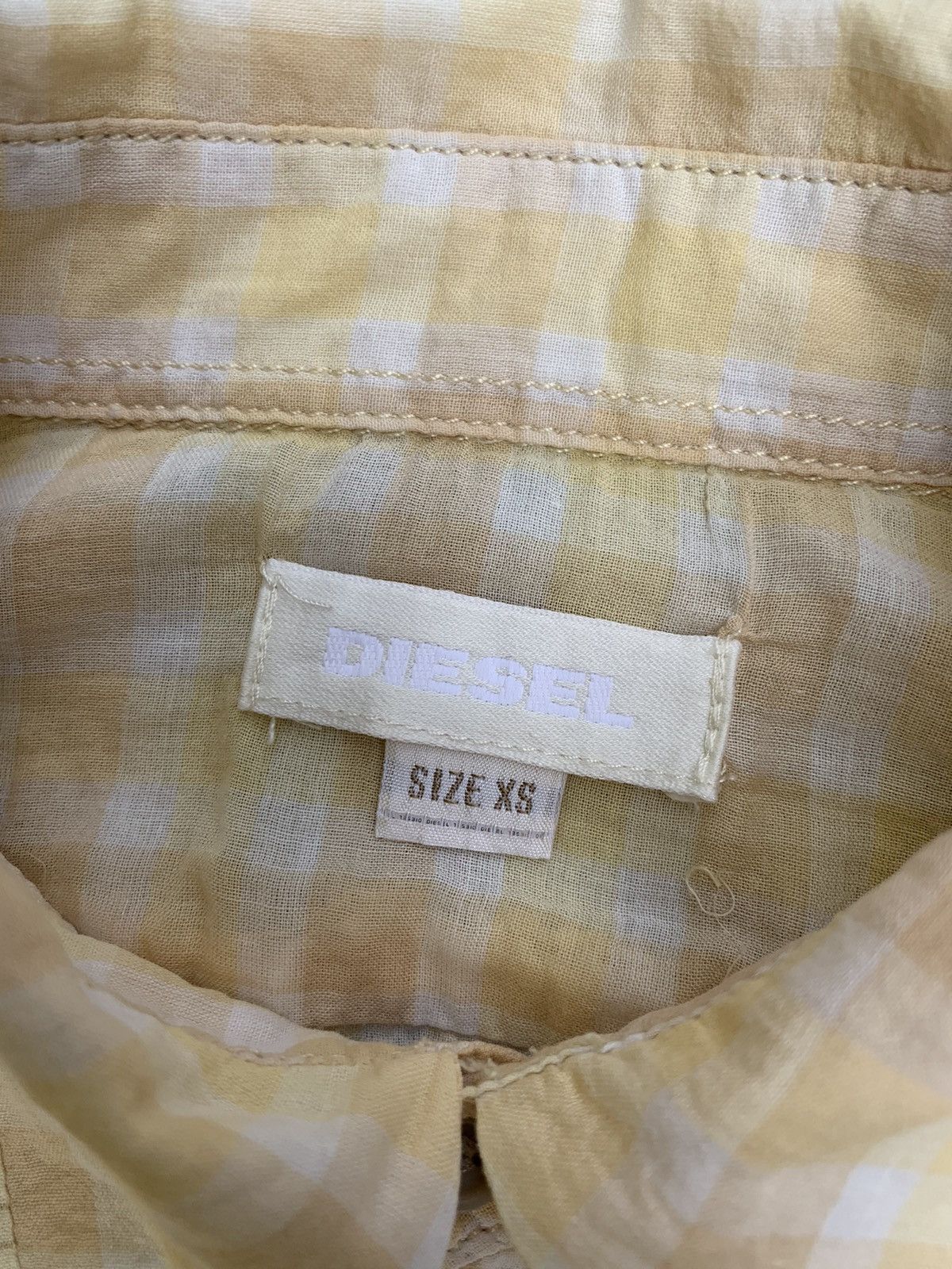 Diesel Diesel Plaid Button Up Pocket Yellow Western Shirts Size M / US 6-8 / IT 42-44 - 9 Thumbnail