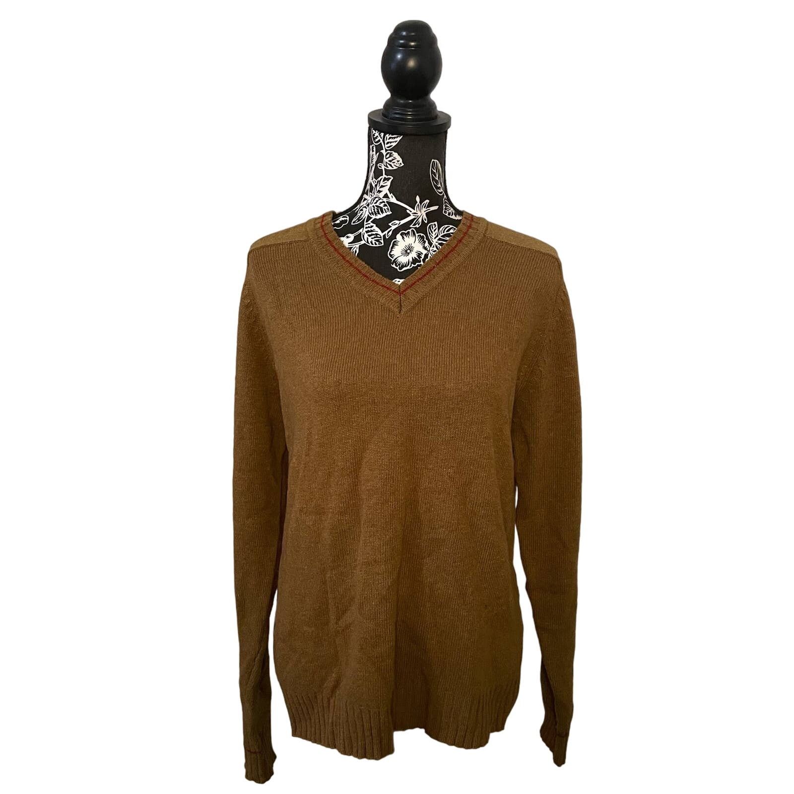 Other FINK Mens Lambs Wool V-Neck Pullover Sweater Tan Size Medium Size US M / EU 48-50 / 2 - 1 Thumbnail