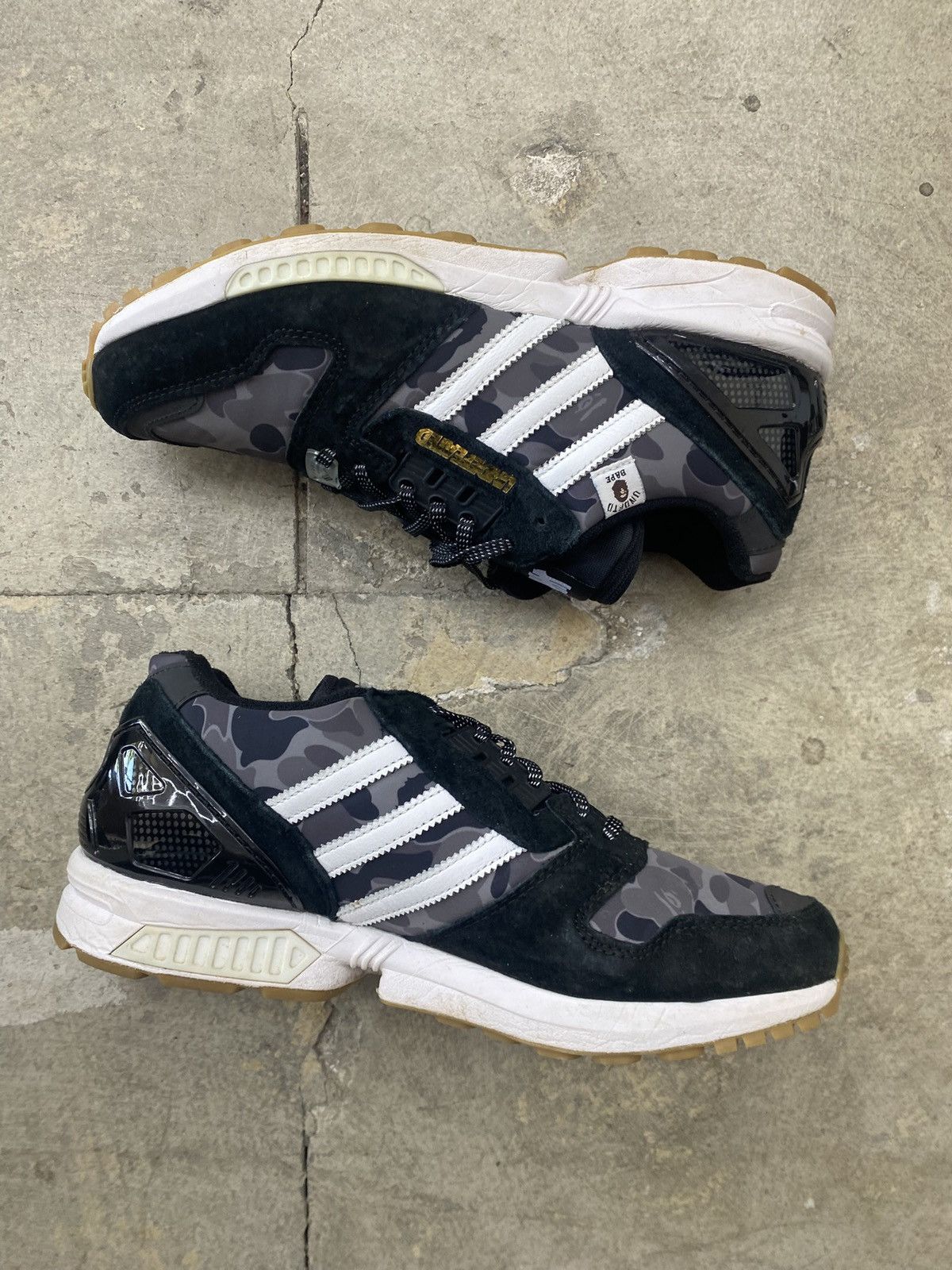 adidas gazelle silver green womens Undefeated X Bape X Adidas Sneakers – Bklynaffair
