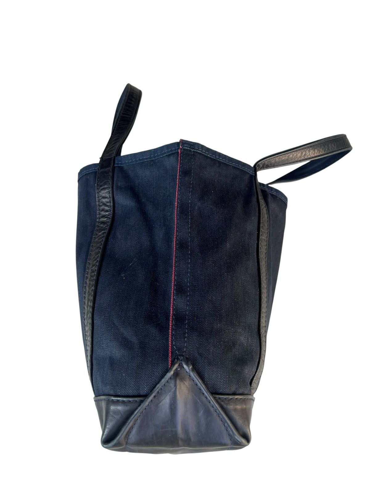 45rpm Vintage 45rpm Indigo Dyed Denim + Leather Tote Bag Size ONE SIZE - 15 Thumbnail
