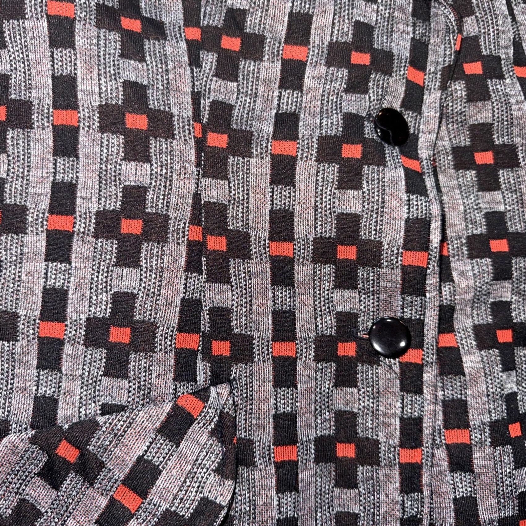 Vintage VINTAGE Blazer Jacket Women’s 15/16 Gray Black Red Polyester 2 Button Design Womens Size XL / US 12-14 / IT 48-50 - 3 Thumbnail
