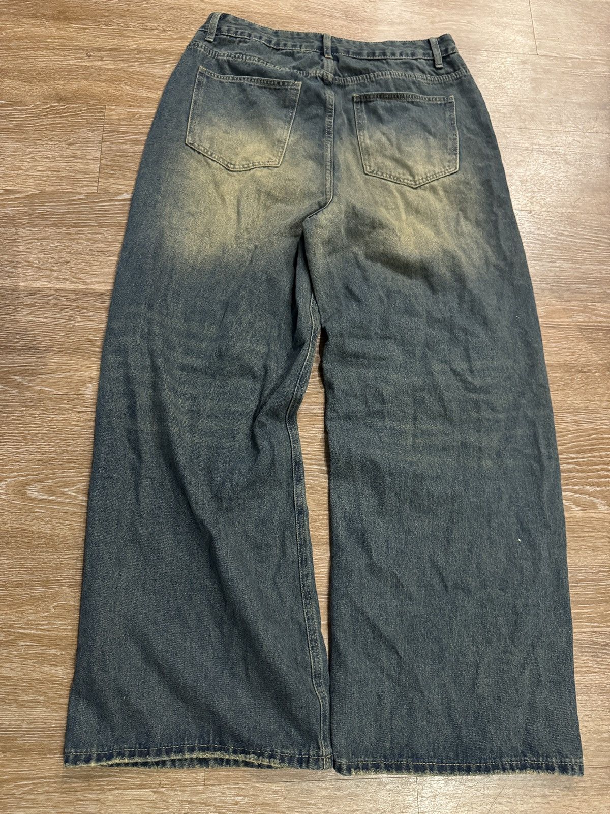 Japanese Brand × Vintage FADED HEAVY WIDE FIT JEANS Size US 32 / EU 48 - 2 Thumbnail