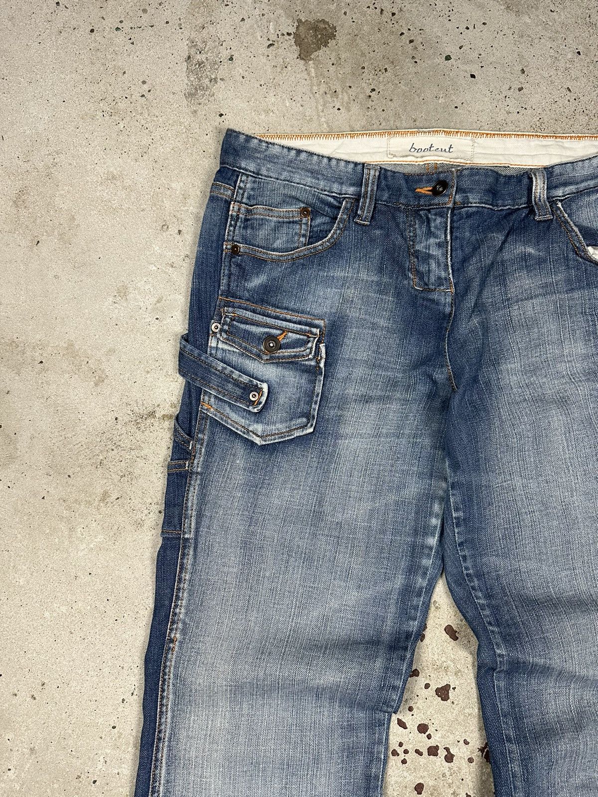 If Six Was Nine × Japanese Brand × Vintage Vintage Y2K Flare Cargo Carpenter Denim Pants Jeans Bootcut Size US 32 / EU 48 - 5 Thumbnail