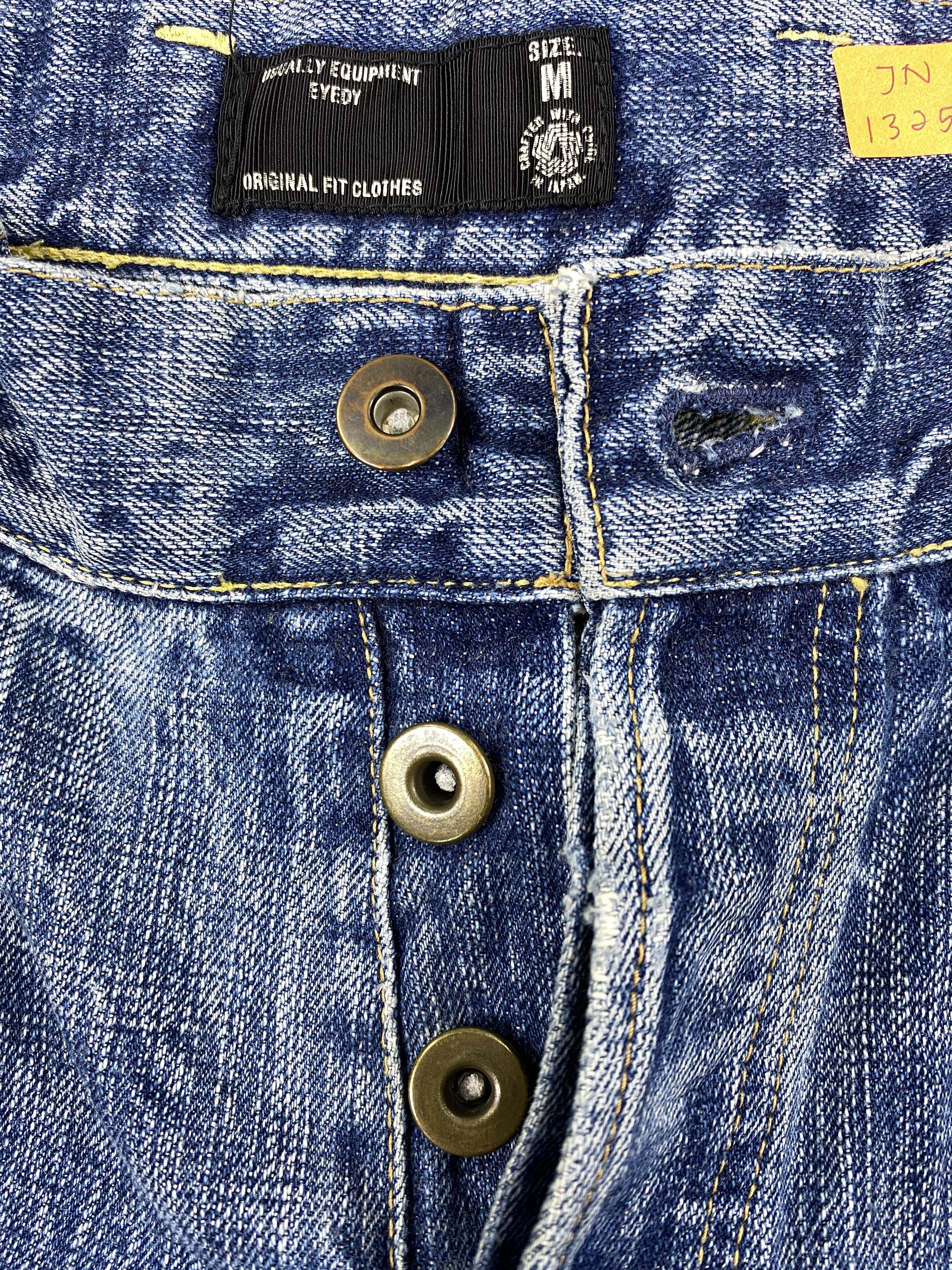 Japanese Brand Redline Distressed Blue Bum Equipment 30x27.5 Denim JN1325 Size US 30 / EU 46 - 6 Thumbnail
