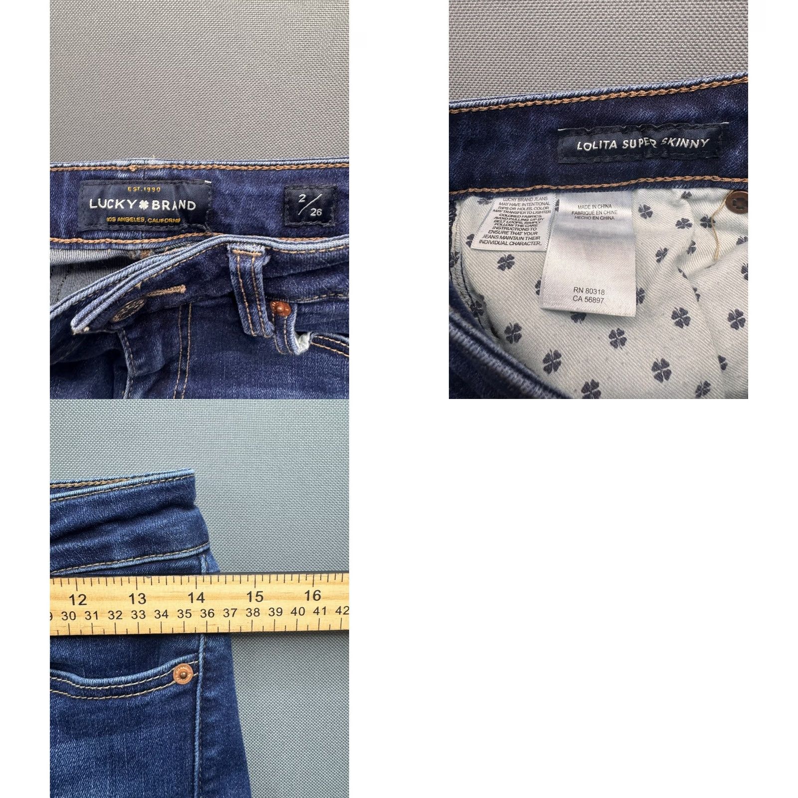 Lucky Brand Lucky Brand Lolita Super Skinny Jeans Women's 26 Dark Wash Blue Denim Pants Size 26" / US 2 / IT 38 - 8 Thumbnail