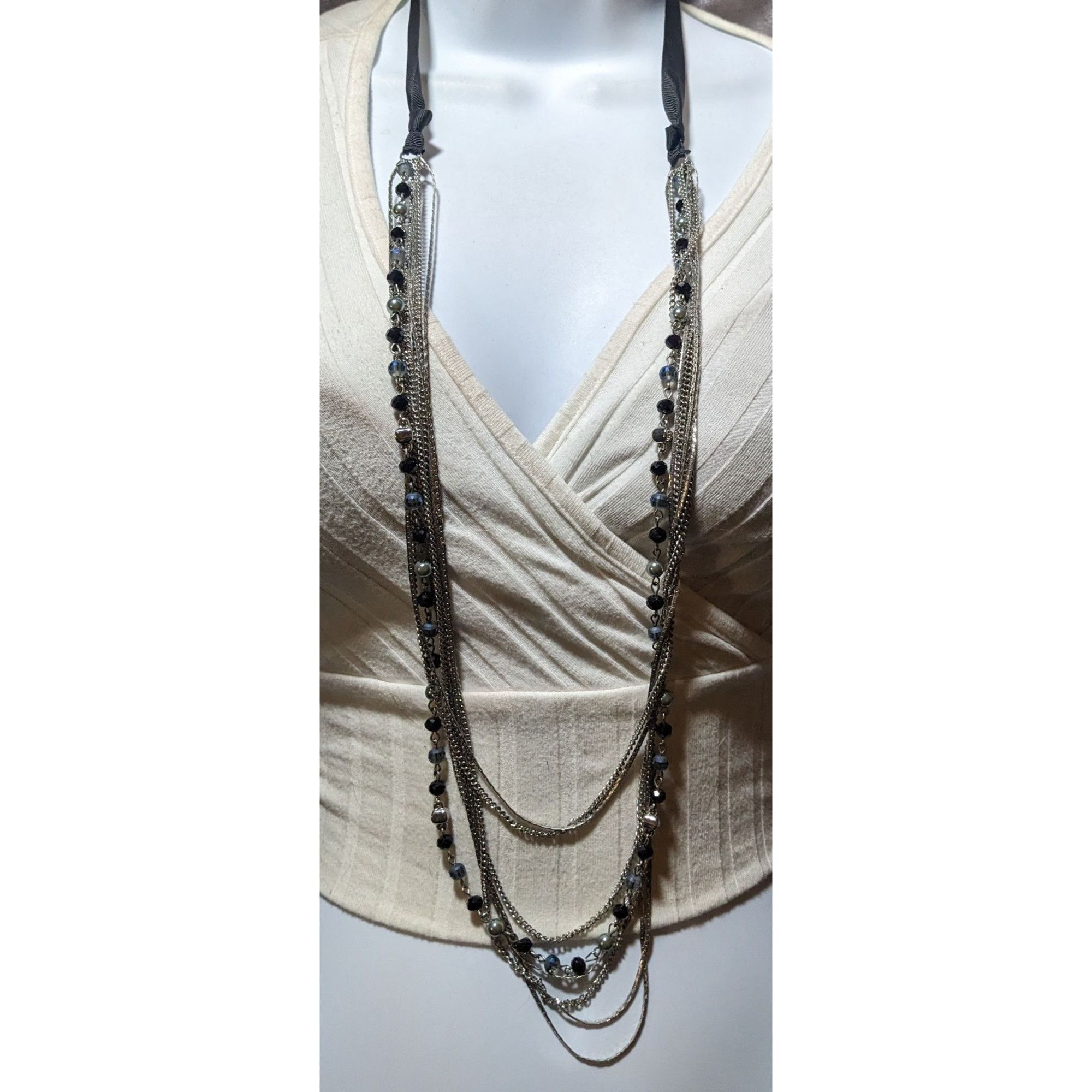 Vera Wang Simply Vera Vera Wang Multilayer Chain Necklace Size ONE SIZE - 3 Thumbnail