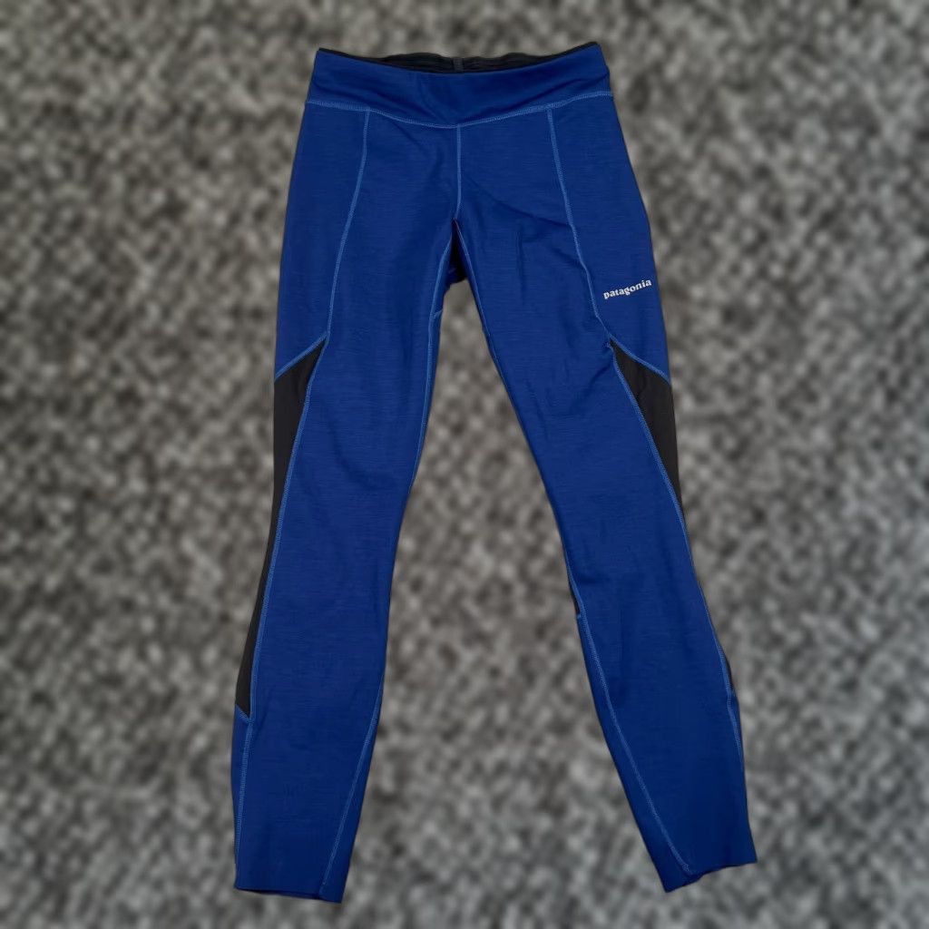 Patagonia Patagonia Endless Run Tights Blue Women’s Size Small Logo 24810 Size ONE SIZE - 1 Thumbnail