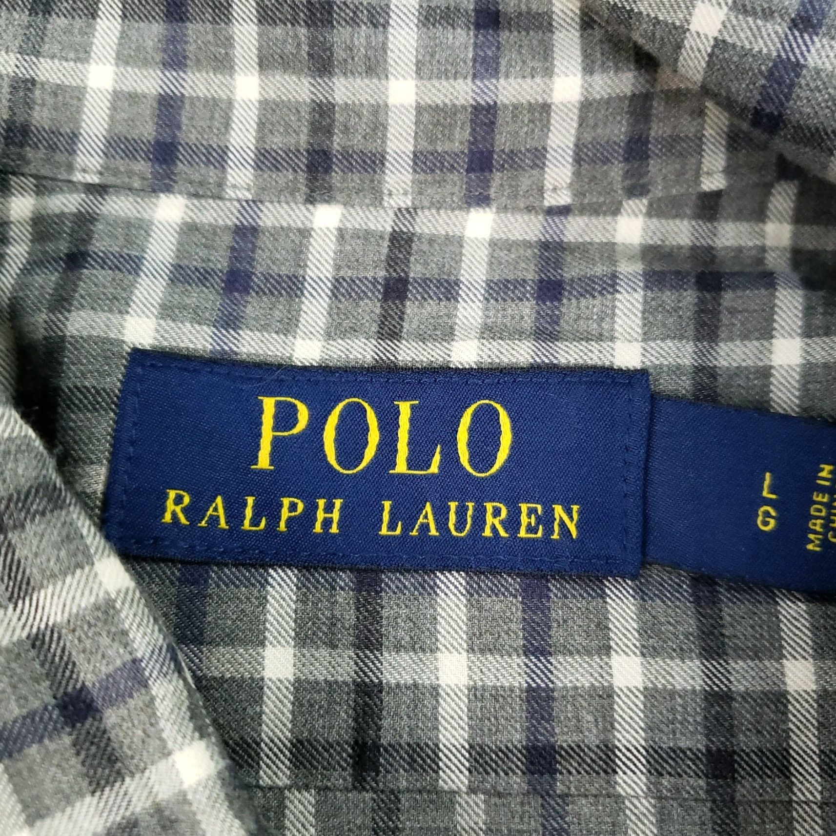 Ralph Lauren Ralph Lauren Shirt Mens Large Gray Blue White Plaid Button Up Casual Preppy Size US L / EU 52-54 / 3 - 5 Thumbnail