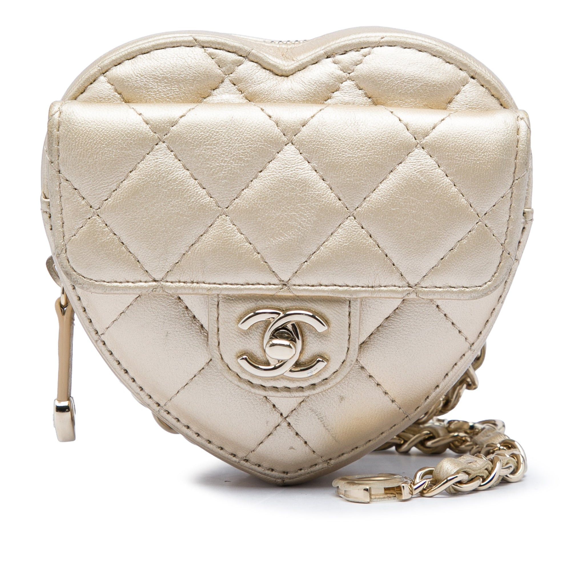 Chanel Metallic Lambskin CC in Love Heart Belt Bag Size ONE SIZE - 1 Thumbnail