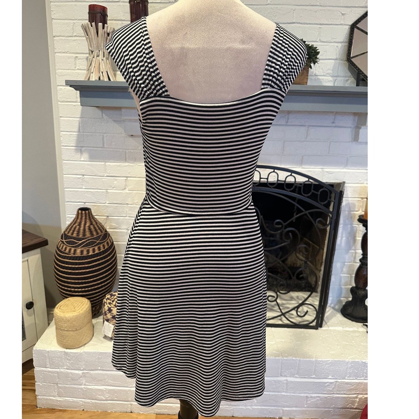 Other Cooper Key Women's Black White Stripped Casual Mini Dress S Size S / US 4 / IT 40 - 4 Thumbnail