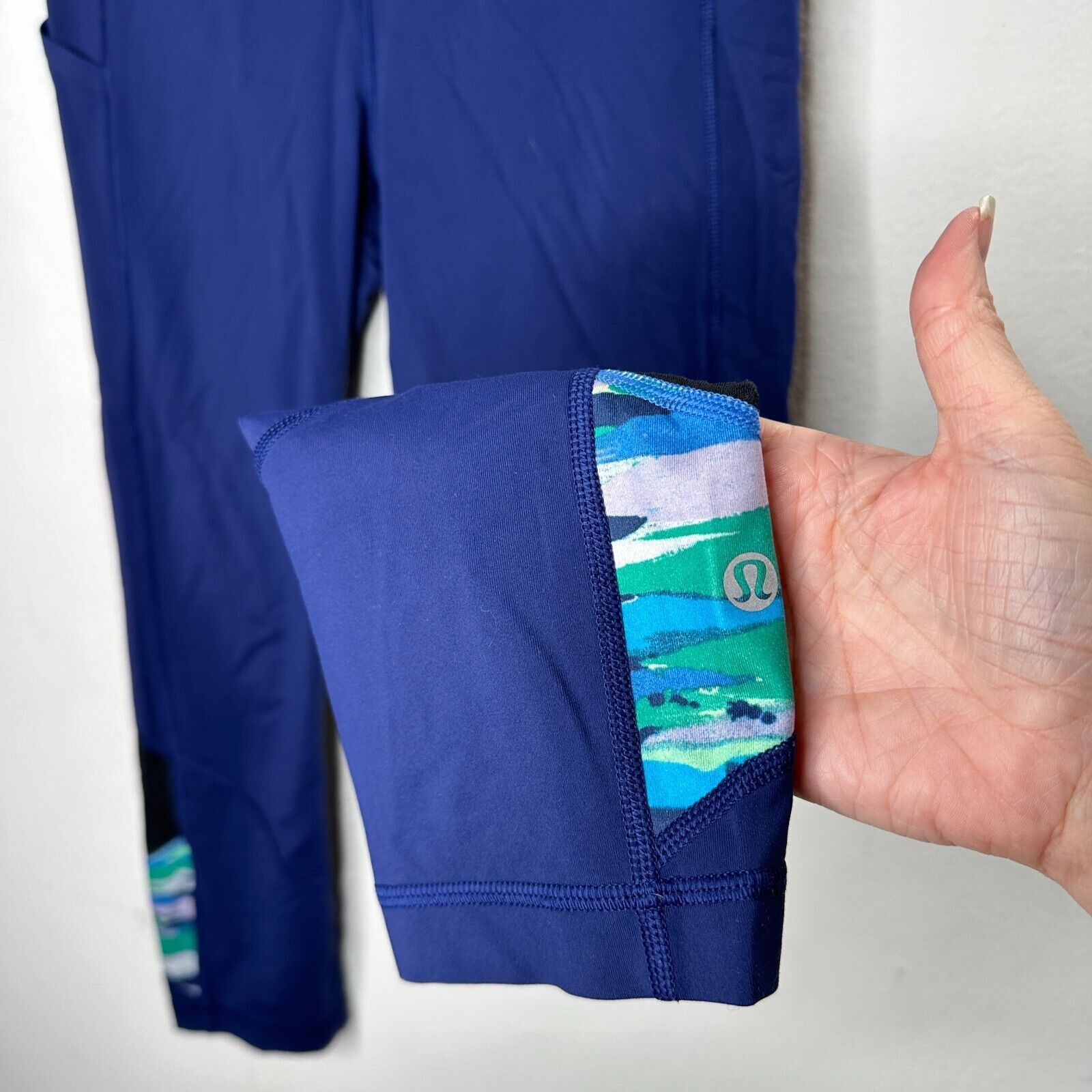 Lululemon Lululemon Pace Rival Hero Blue Seven Wonders Crop Legging 8 Size 30" / US 8 / IT 44 - 3 Thumbnail