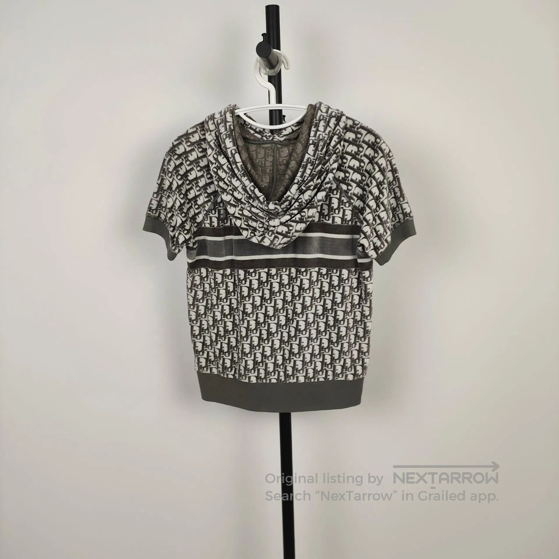 Dior Dior Grey Camo Print Hooded Short Sleeve Sweatshirt| Size US XS / EU 42 / 0 - 2 Thumbnail