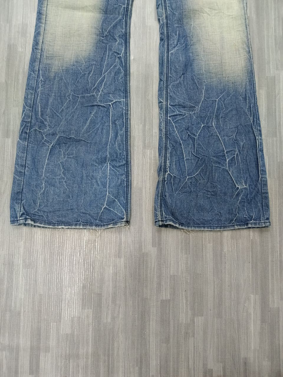Japanese Brand 🔥INSANE 90s FLARE SICK JAEGI DENIM PANTS Size US 29 - 6 Thumbnail
