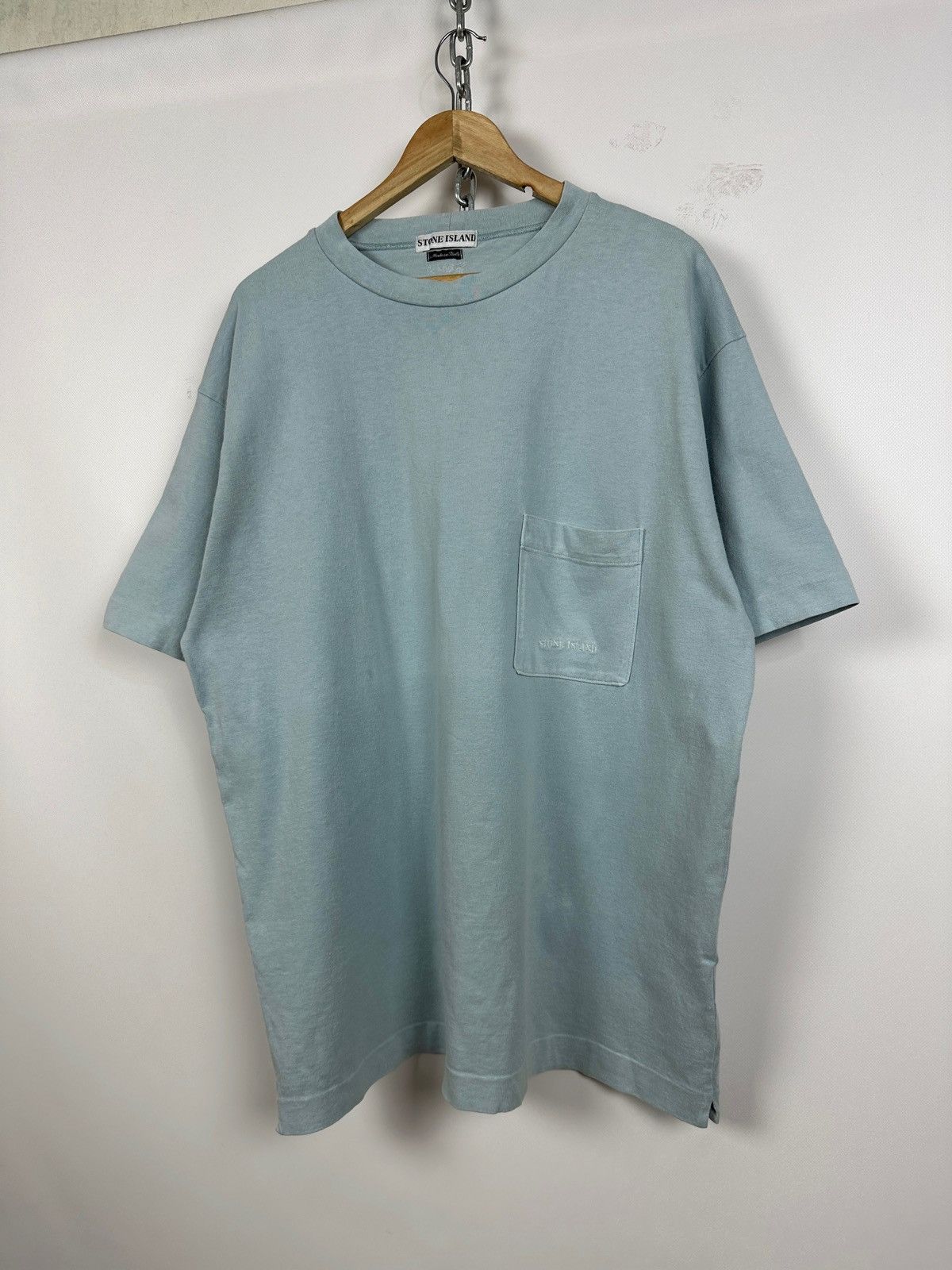 Stone Island 1997 Vintage Stone Island Archive Pocket Blue T-Shirt Size US XXL / EU 58 / 5 - 2 Thumbnail