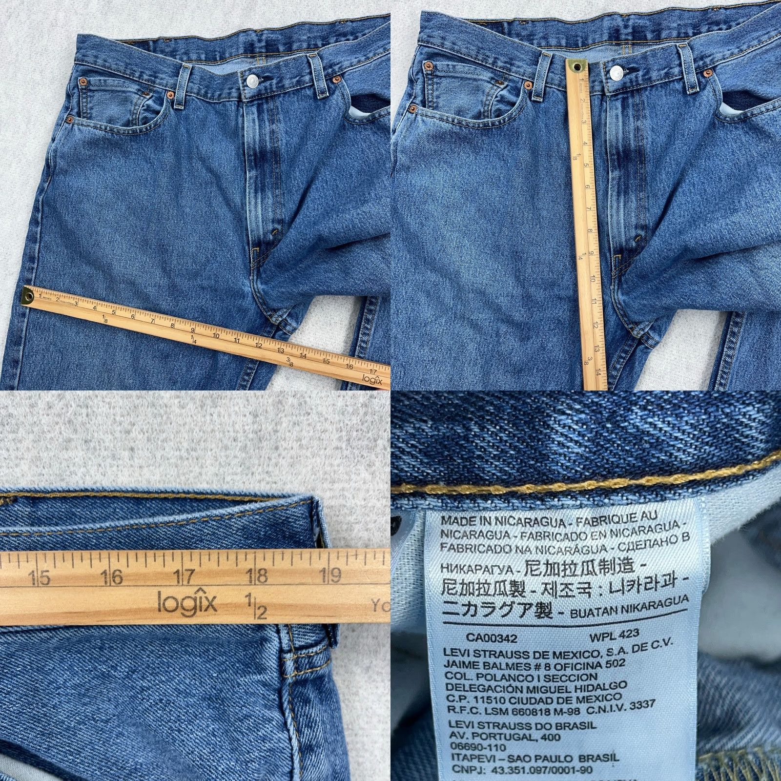 Levi's Vintage Levis 550 Jeans Men 40x32 Relaxed Fit Straight Leg Med Wash Baggy Jeans 90s American Classic Mens Size US 40 / EU 56 - 8 Thumbnail