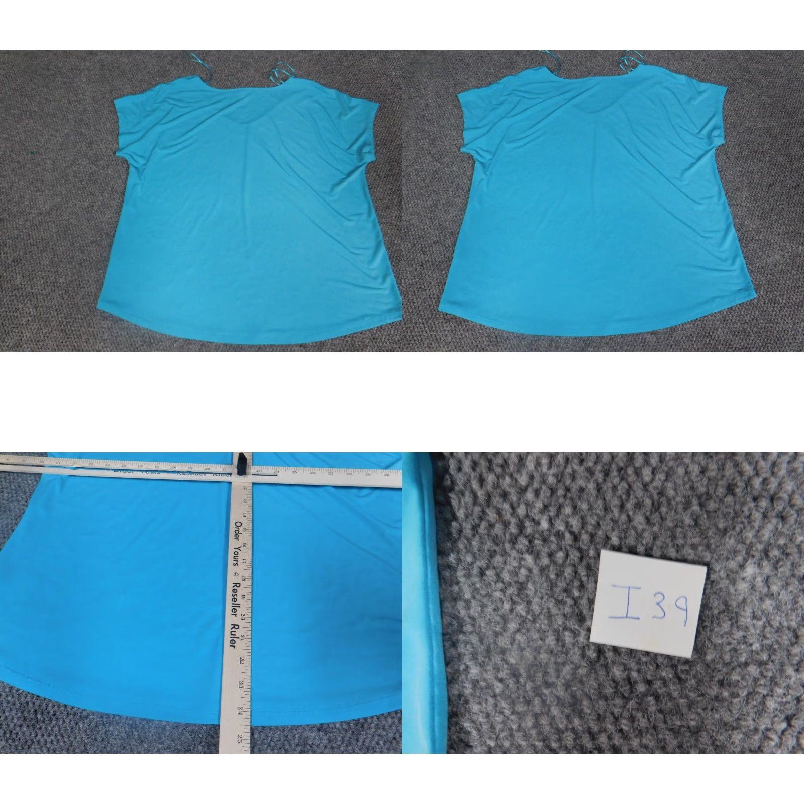 Vintage Jaclyn Smith Blouse Womens XL Blue Crew Neck Pullover Cotton Polyester Rayon Stretch Casual Sleeveless Size XL / US 12-14 / IT 48-50 - 8 Thumbnail