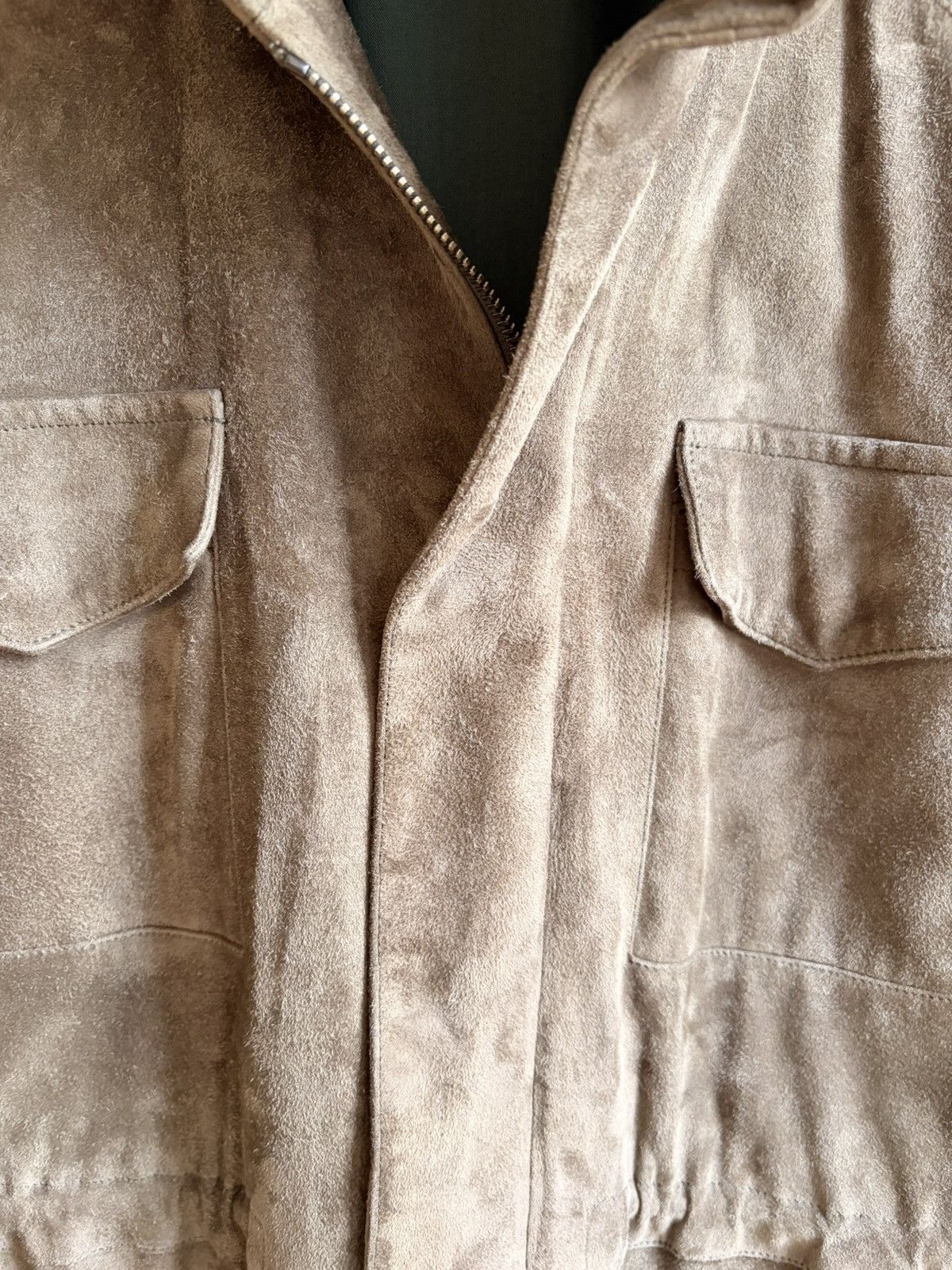 Stoffa Stoffa Field Jacket Dusty Green Lamb Suede 46S Size US S / EU 44-46 / 1 - 3 Thumbnail