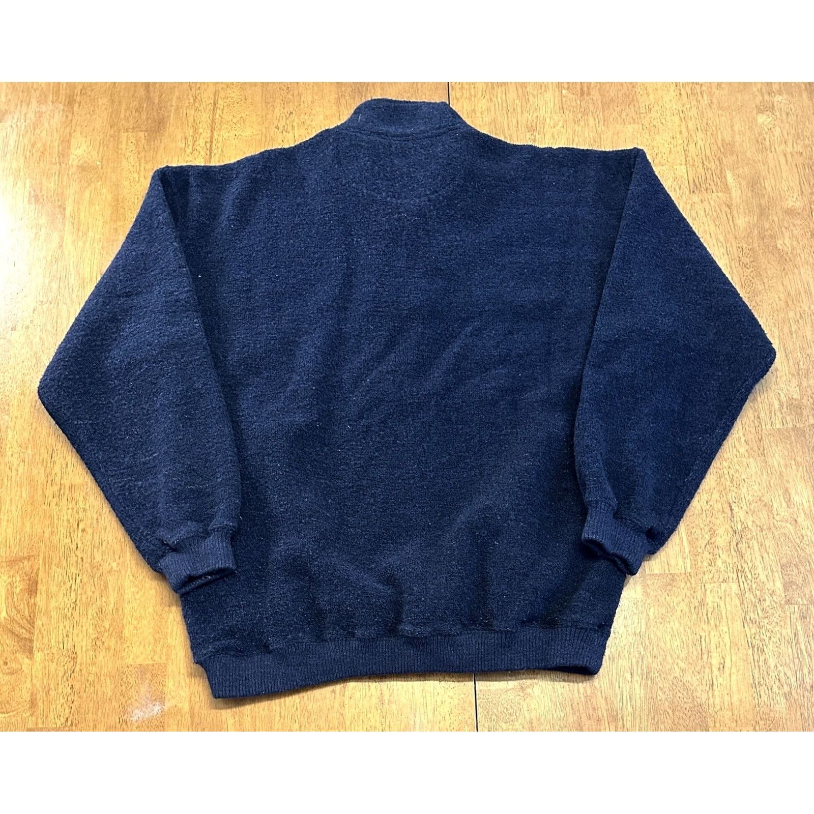 Big Dogs Big Dogs Vintage Fleece Pullover Sweatshirt Adult Large Navy Blue 1/4 Zip Dog Mens Size US L / EU 52-54 / 3 - 4 Thumbnail