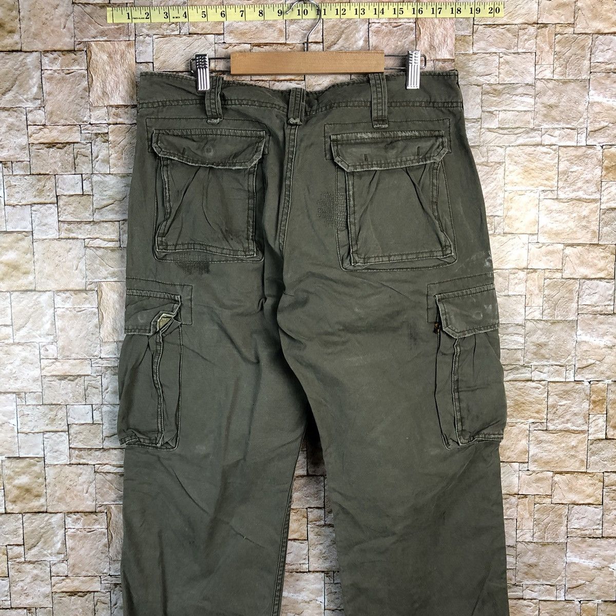 Alpha Industries Alpha Industrie Grey Cargo Multipocket Pants #A152 Size US 31 - 18 Thumbnail