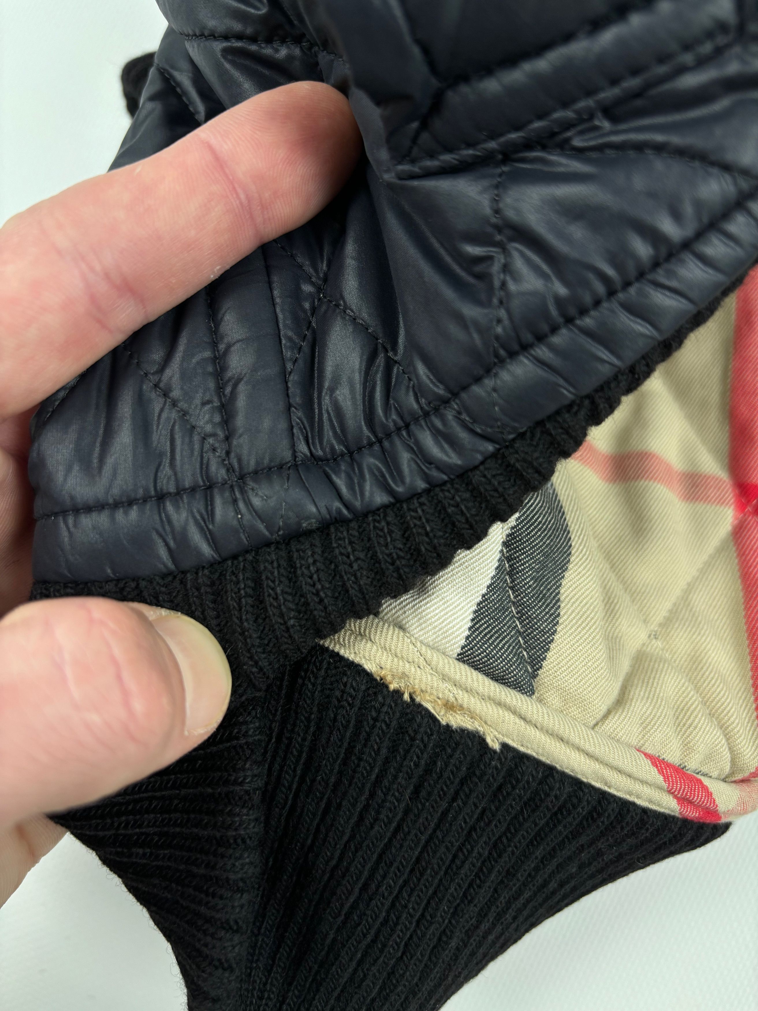 Burberry London Nova Check Biker Ribbed Cuffs Quilted Jacket Full-Zip Bomber Size M / US 6-8 / IT 42-44 - 23 Thumbnail