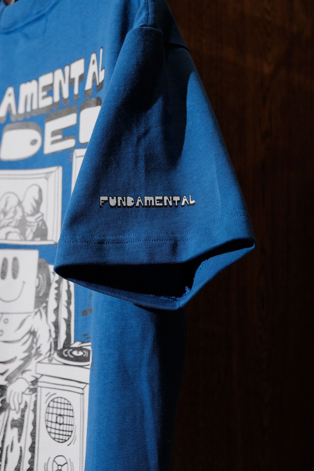 Fundamental Faded Blue Room Boxyfit Tshirt 350GSM