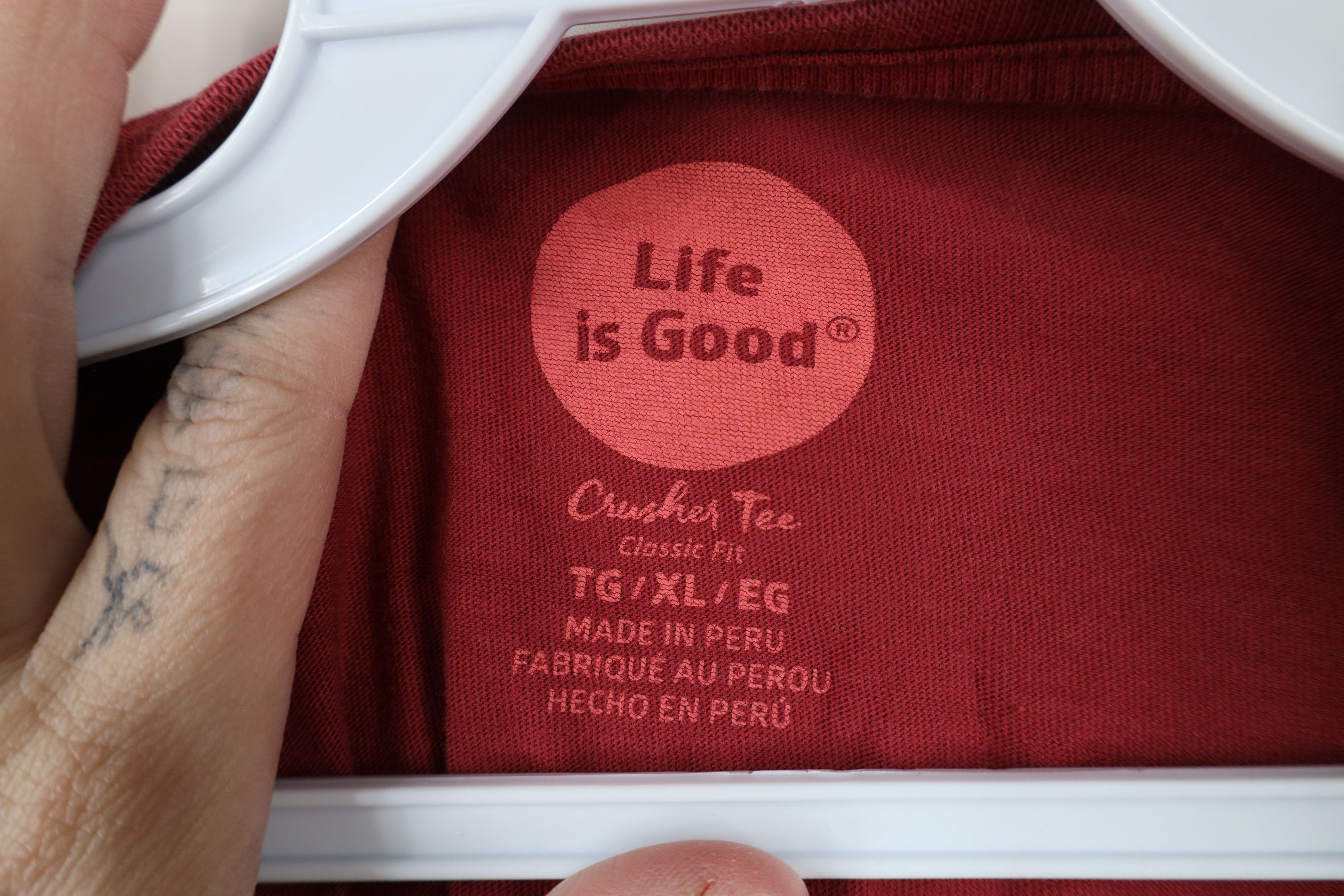 Life is Good × Vintage Life Is Good The Person Your Dog Thinks You Are T-Shirt Red Size US XL / EU 56 / 4 - 8 Thumbnail