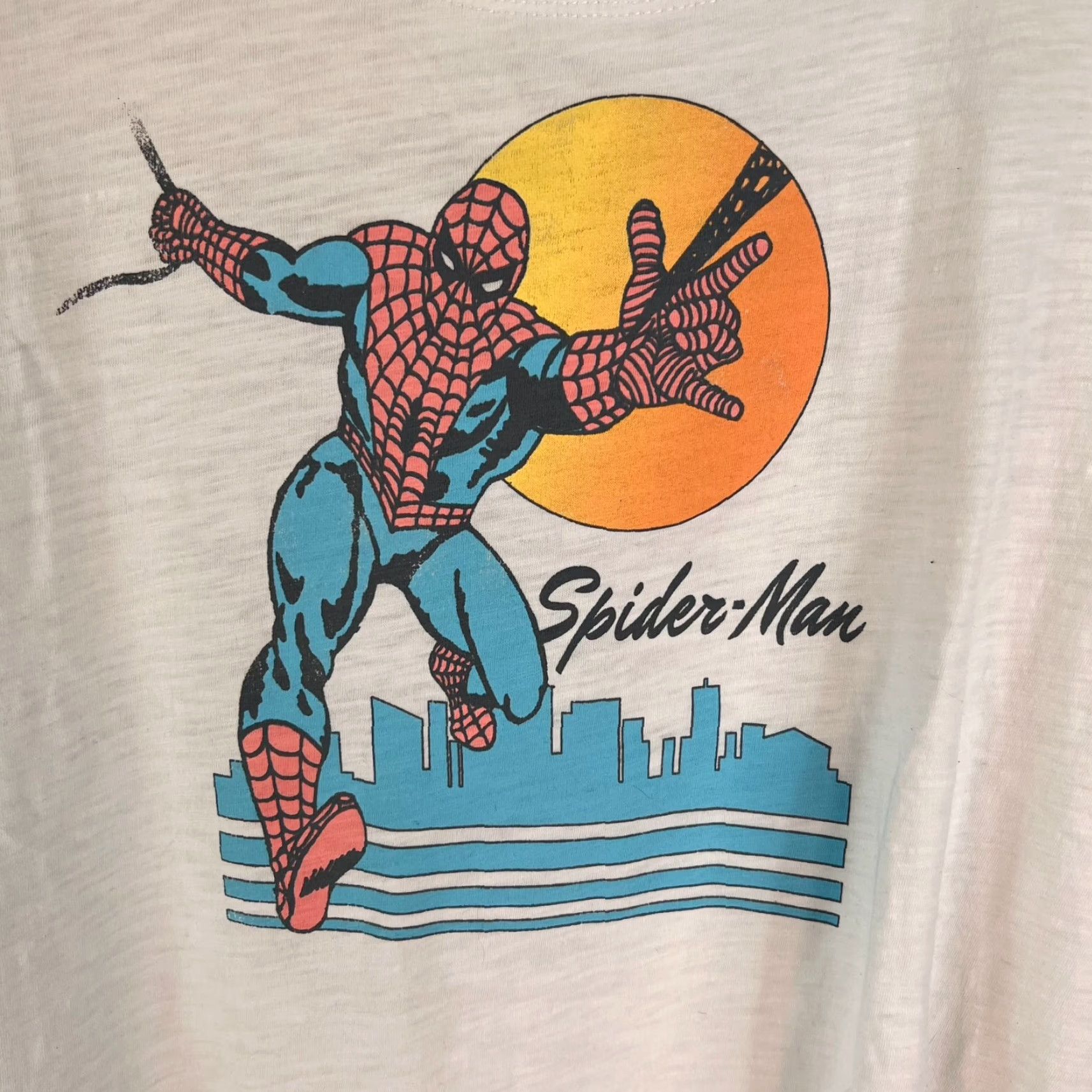 Vintage Spiderman Marvel Adult Size L White Graphic Tee Shirt Womens Size L / US 10 / IT 46 - 2 Thumbnail