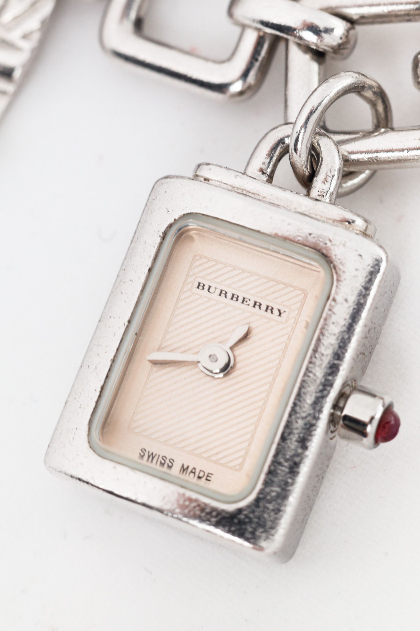 Burberry Burberry BU5200 Silver-Tone Charm Chainlink Bracelet Watch Size ONE SIZE - 4 Thumbnail
