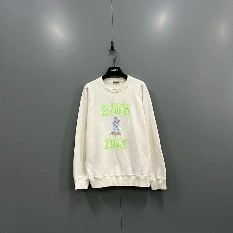 Dior Dior Men's White Short-Sleeve Sweatshirt 0089 Size US XL / EU 56 / 4 - 1 Thumbnail