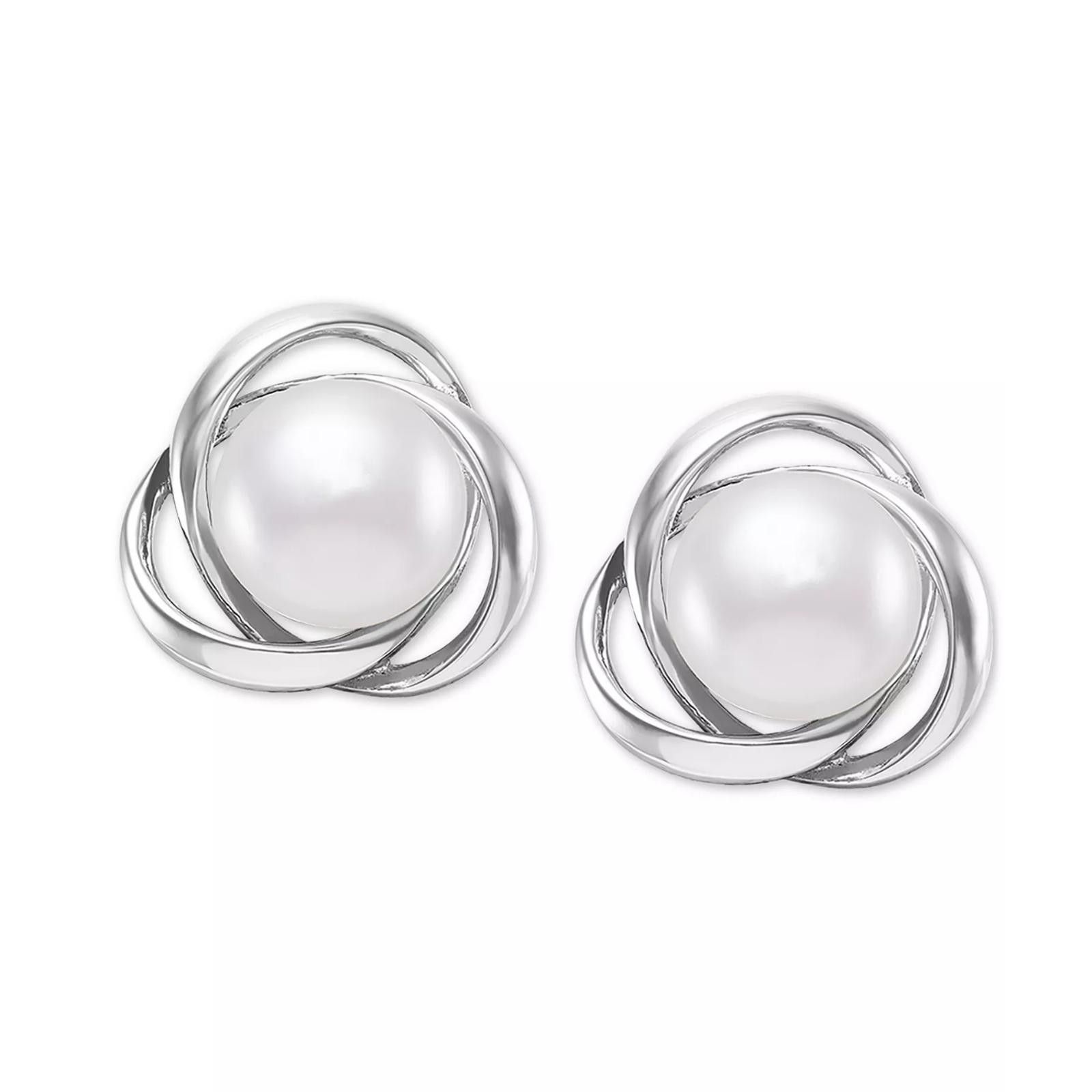 Giani Bernini Giani Bernini Cultured Freshwater Pearl Knot Stud Earrings Size ONE SIZE - 2 Thumbnail