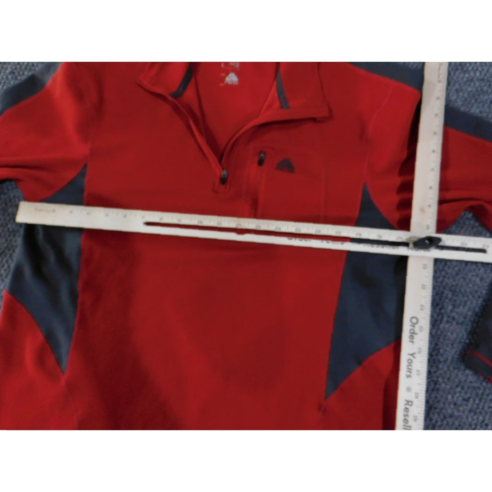 Nike VINTAGE Nike ACG Pullover Mens Large Red Gray Quarter Zip Fleece NikeFIT Chest Pocket Size US L / EU 52-54 / 3 - 5 Thumbnail