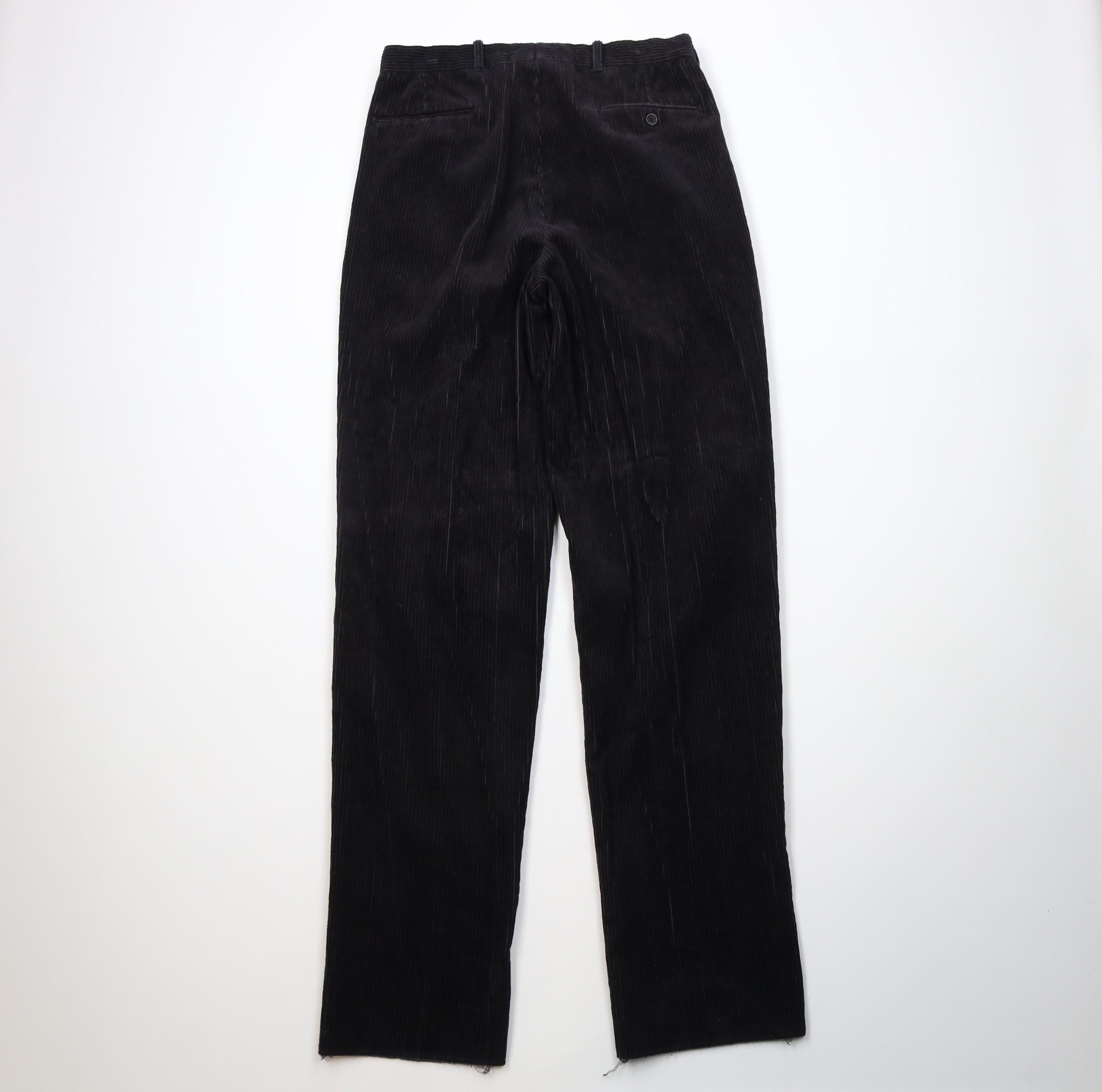 Vintage Vintage 90s Streetwear Wide Leg Corduroy Chino Pants Black Size US 34 / EU 50 - 10 Thumbnail