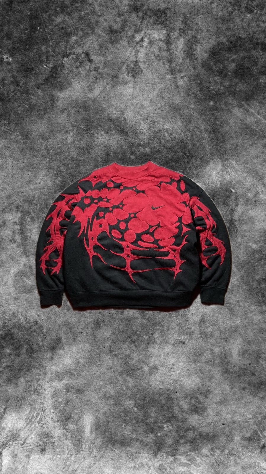 Nike × Vintage ⛩️Nike sweatshirt custom vintage y2k eye boxy distressed rare Size US L / EU 52-54 / 3 - 3 Thumbnail