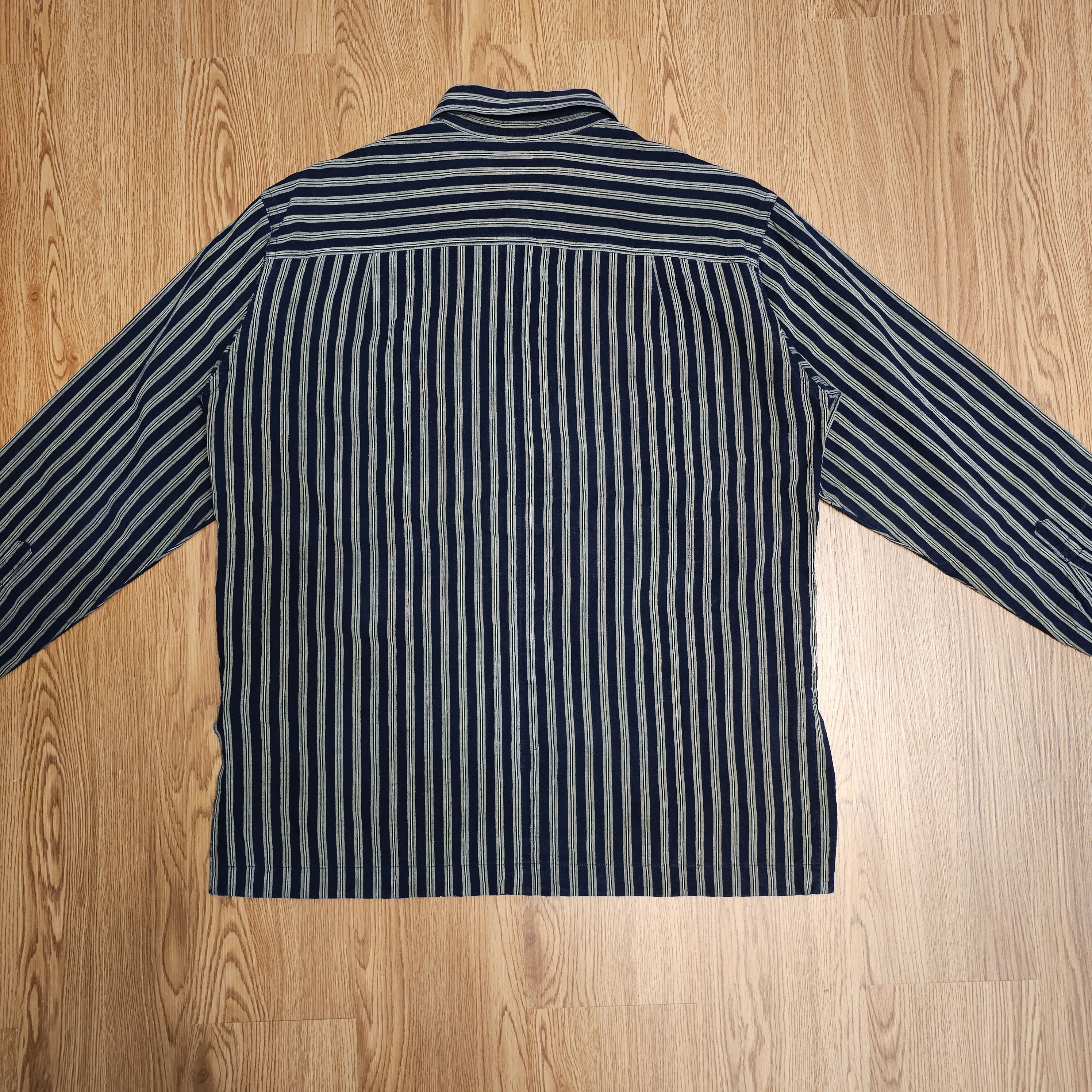 Indigo Vintage Indigo Five Pocket Stripes Button Shirt Size US M / EU 48-50 / 2 - 3 Thumbnail