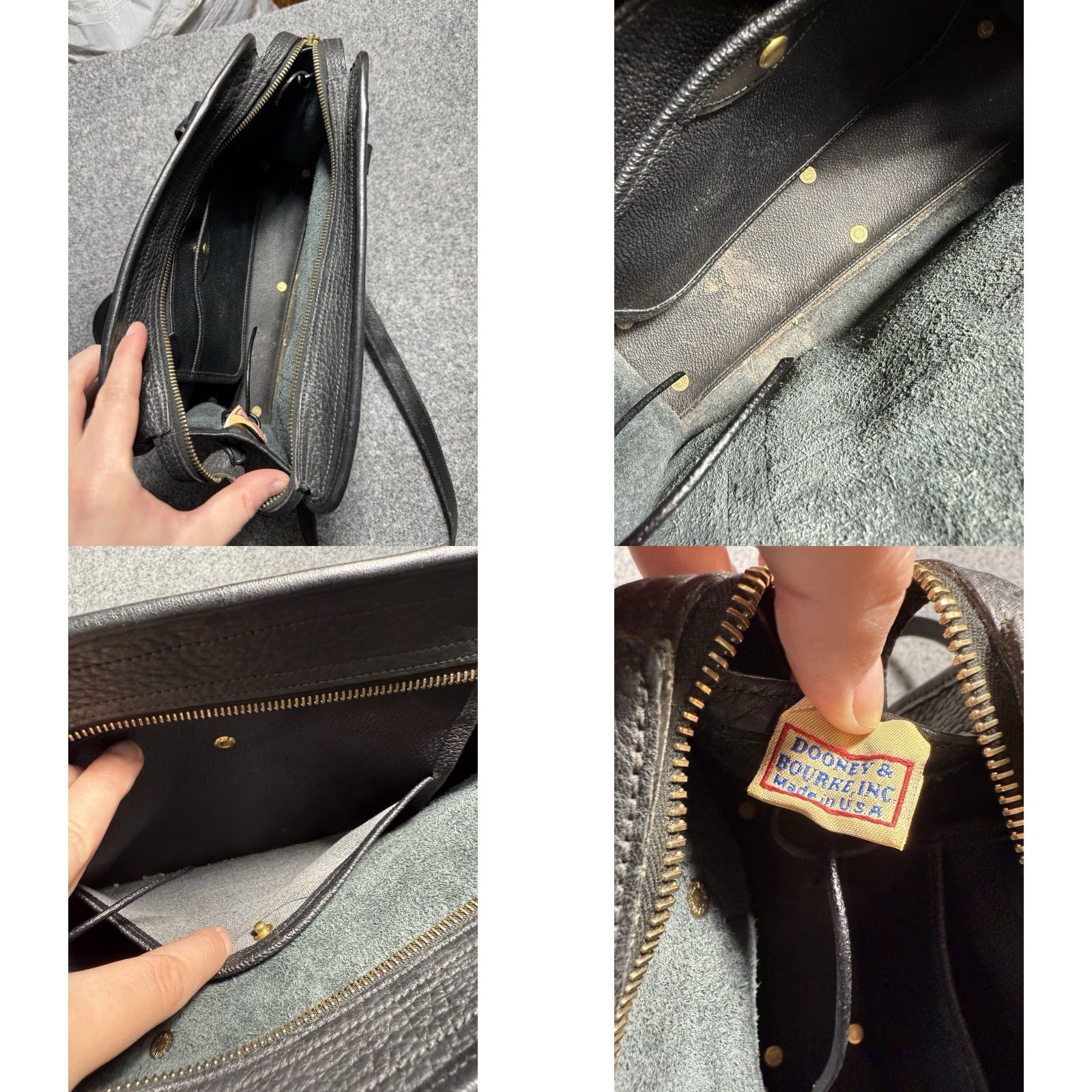 Dooney & Bourke Dooney & Bourke All Weather Leather Small Tote Pebbled Leather Black Handbag Size ONE SIZE - 9 Thumbnail