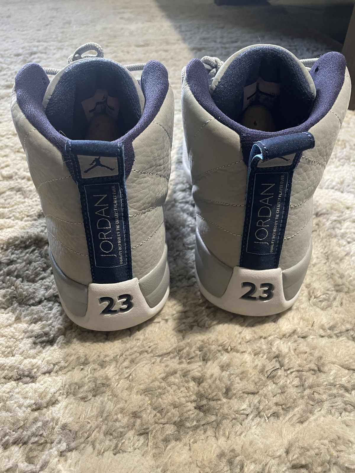 Jordan Brand Jordan 12 Retro Grey University Blue Size US 8.5 / EU 41-42 - 4 Thumbnail