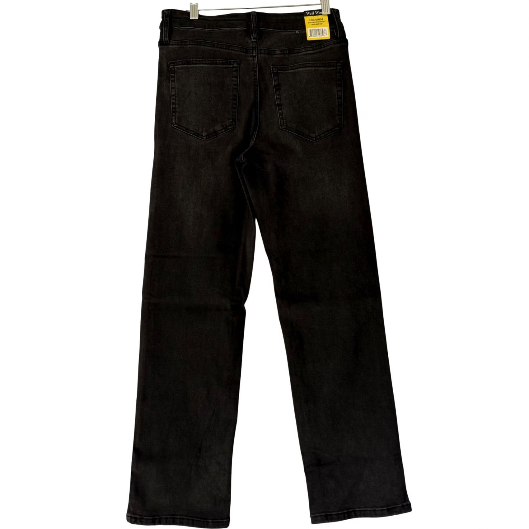 Vintage VINTAGE Well Worn High Rise Jeans Black Wash 90s Straight Casual Womens 6/28 5-Pocket Size 28" / US 6 / IT 42 - 2 Thumbnail
