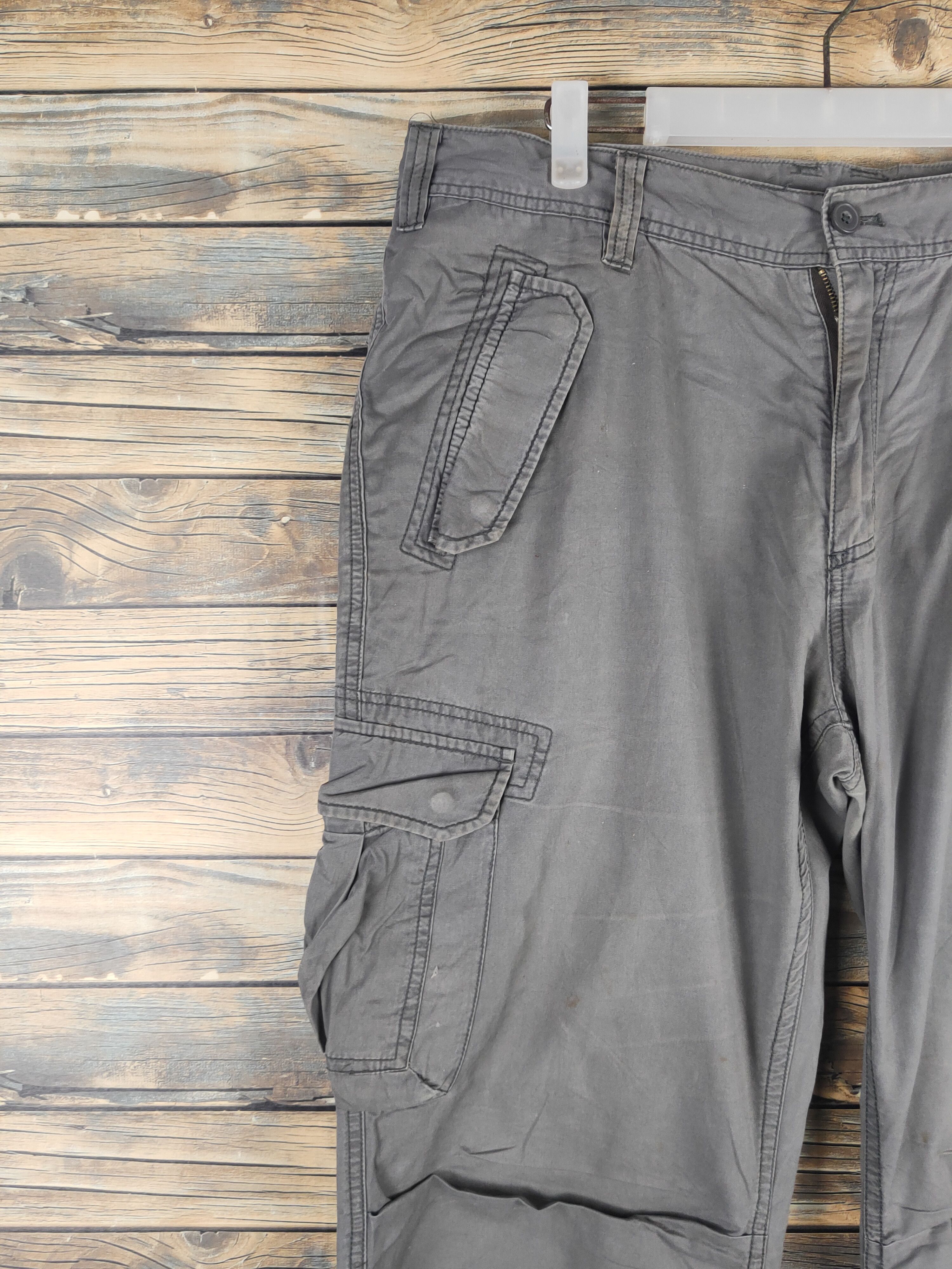 Japanese Brand DL Villand Olive Multipocket utility Cargo Pants #sp46-253T Size US 37 - 3 Thumbnail
