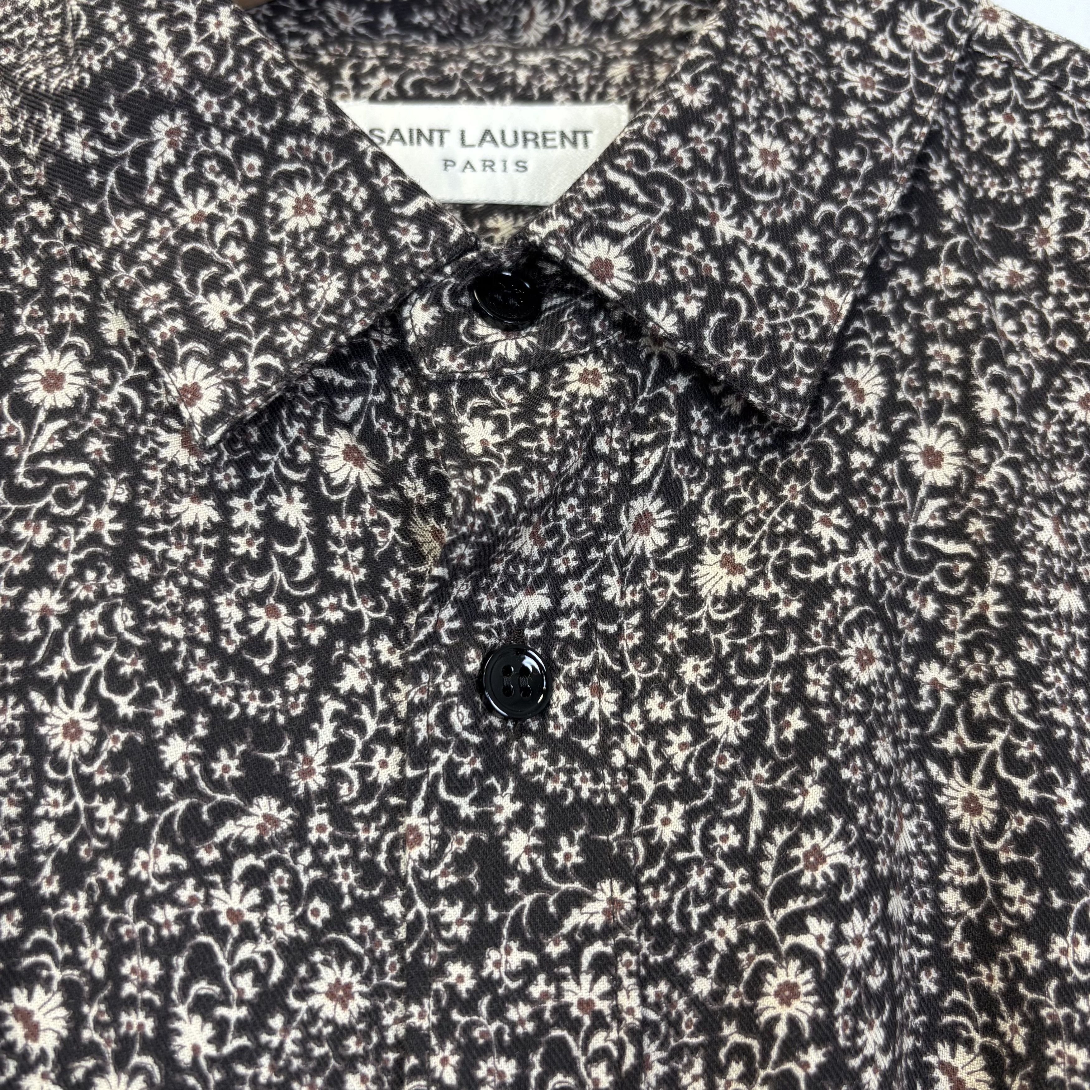 Saint Laurent Paris Saint Laurent Floral Shirt Size US XL / EU 56 / 4 - 2 Thumbnail