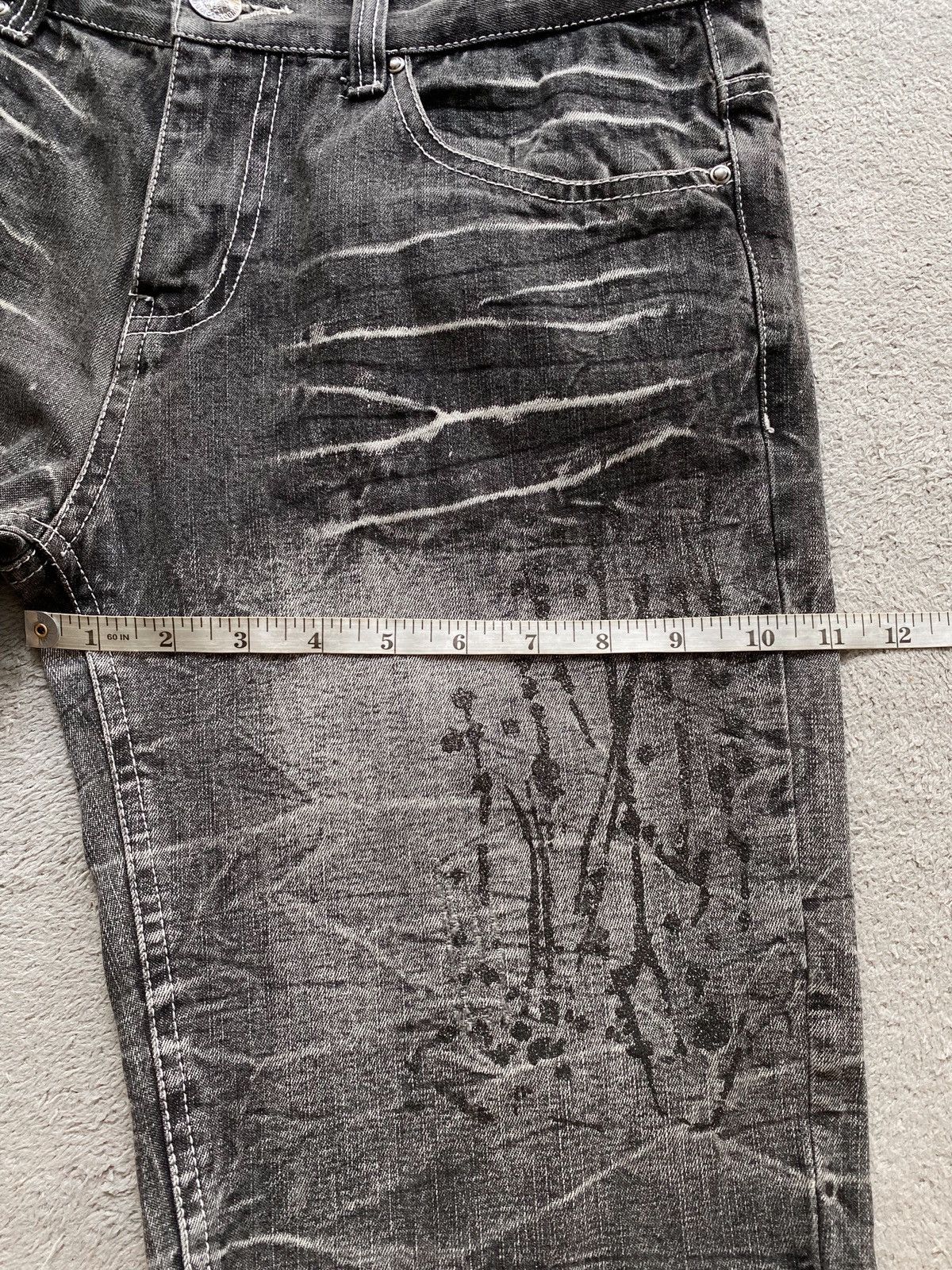 14th Addiction × If Six Was Nine × Japanese Brand Lowbox Distressed Denim Shorts Size US 32 / EU 48 - 11 Thumbnail